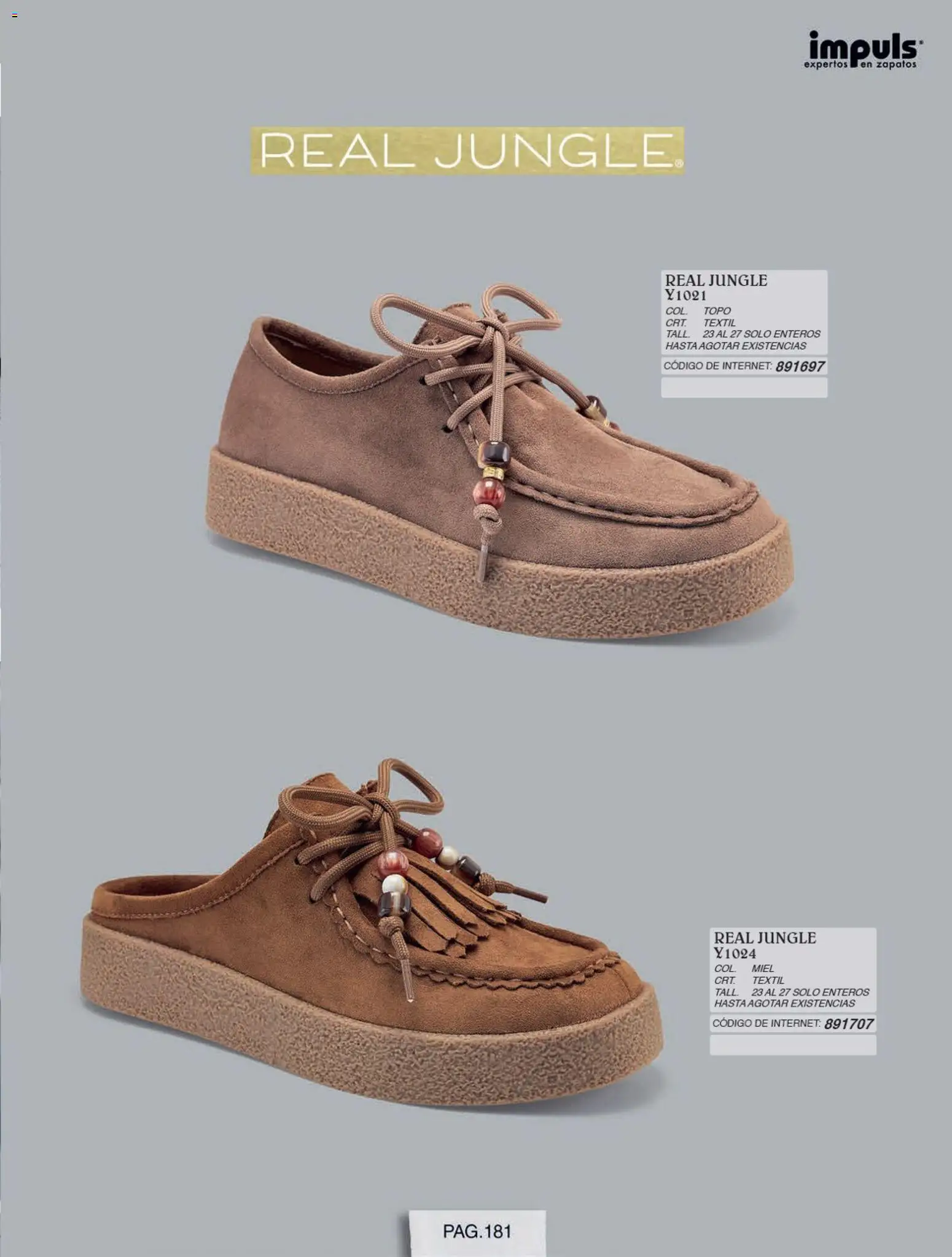 Nuevas ofertas de Impuls válidas en toda la República Mexicana desde el 01/07/2026. ¡Encuentra las mejores ofertas en Impuls catálogo Otoño Invierno! | Página: 183 | Productos: Zapatos