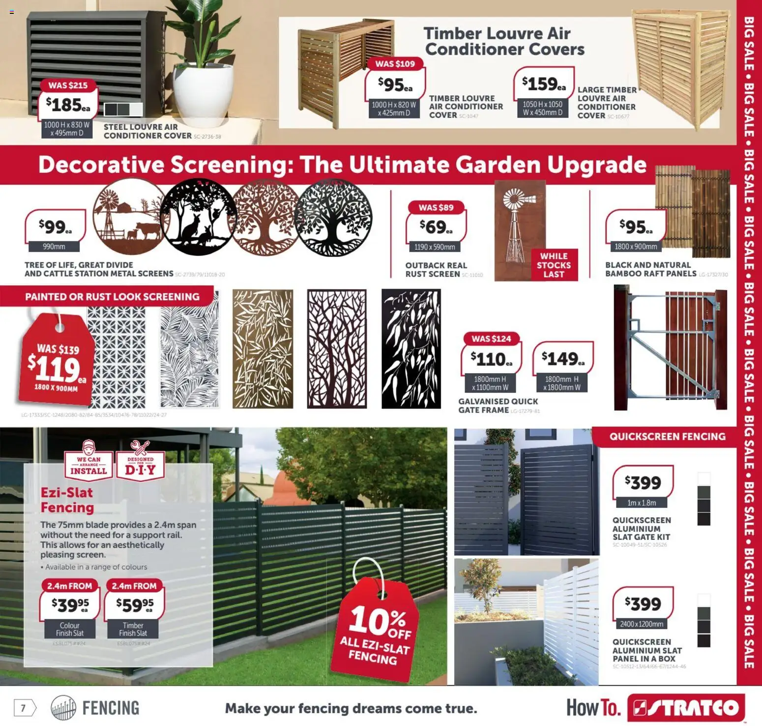 Stratco catalogue - valid from 25/09/2026 | Page: 7 | Products: Box, Gate, Conditioner, Screen