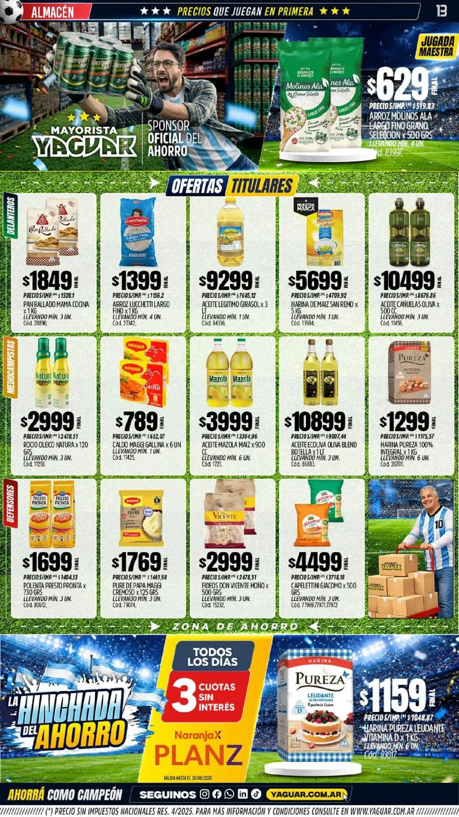 Yaguar - Oferta Semanal Trelew │ válido desde el 01.06.2026 | Página: 13 | Productos: Moño, Aceite, Polenta, Arroz