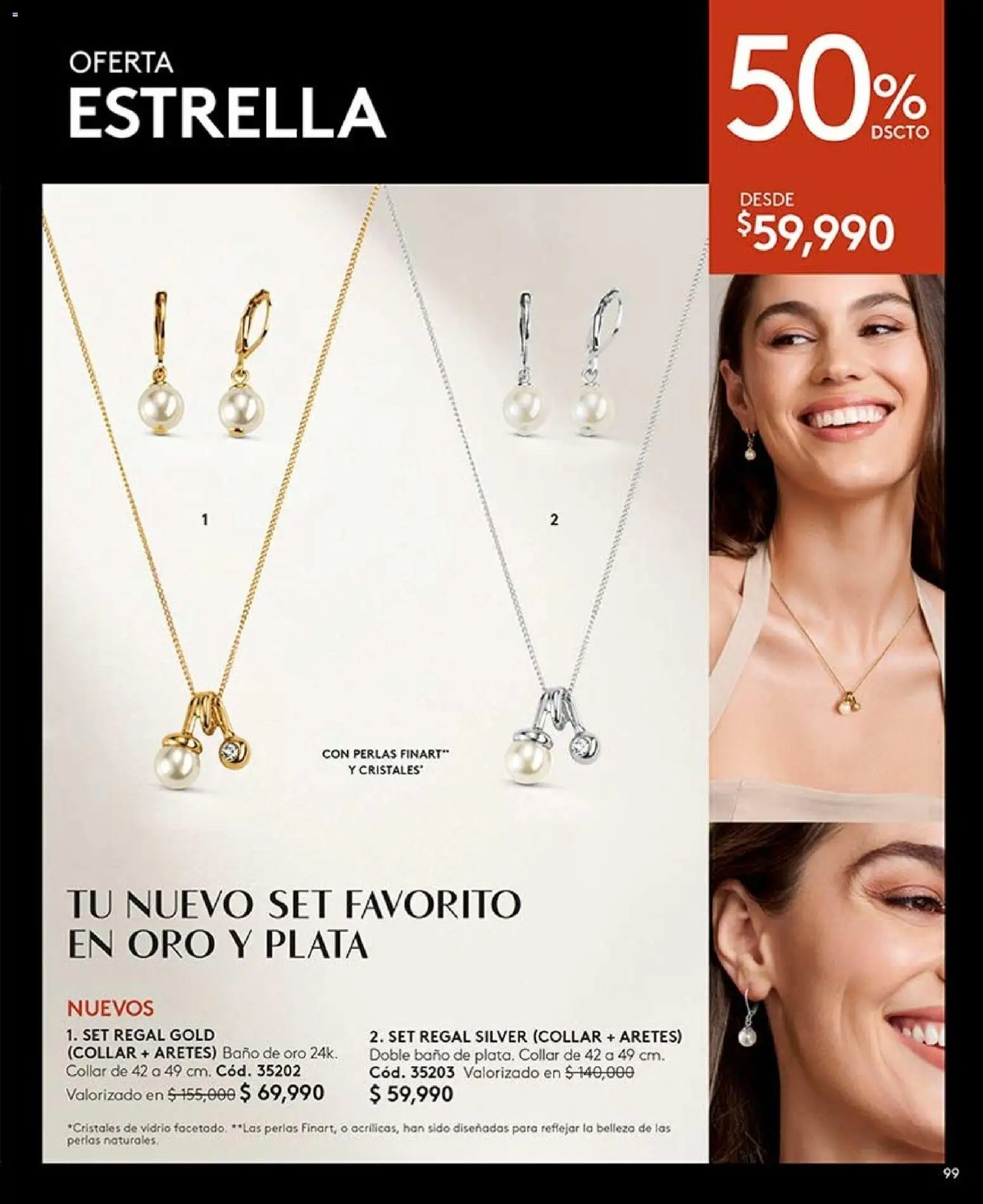 Ésika revista - valida desde el 28/08/2026 | Página: 99 | Productos: Aretes, Baño, Collar