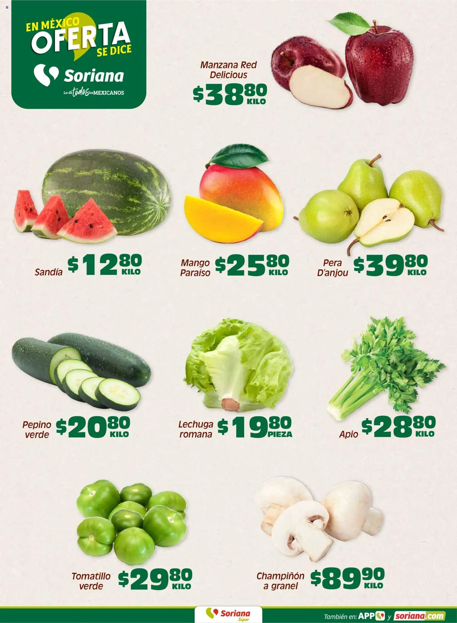 Nuevas ofertas de Soriana válidas en toda la República Mexicana desde el 07/08/2026. ¡Encuentra las mejores ofertas en Soriana Fin de Semana Súper: BCS, Son y Sin! | Página: 2 | Productos: Apio, Manzana, Mango, Pepino