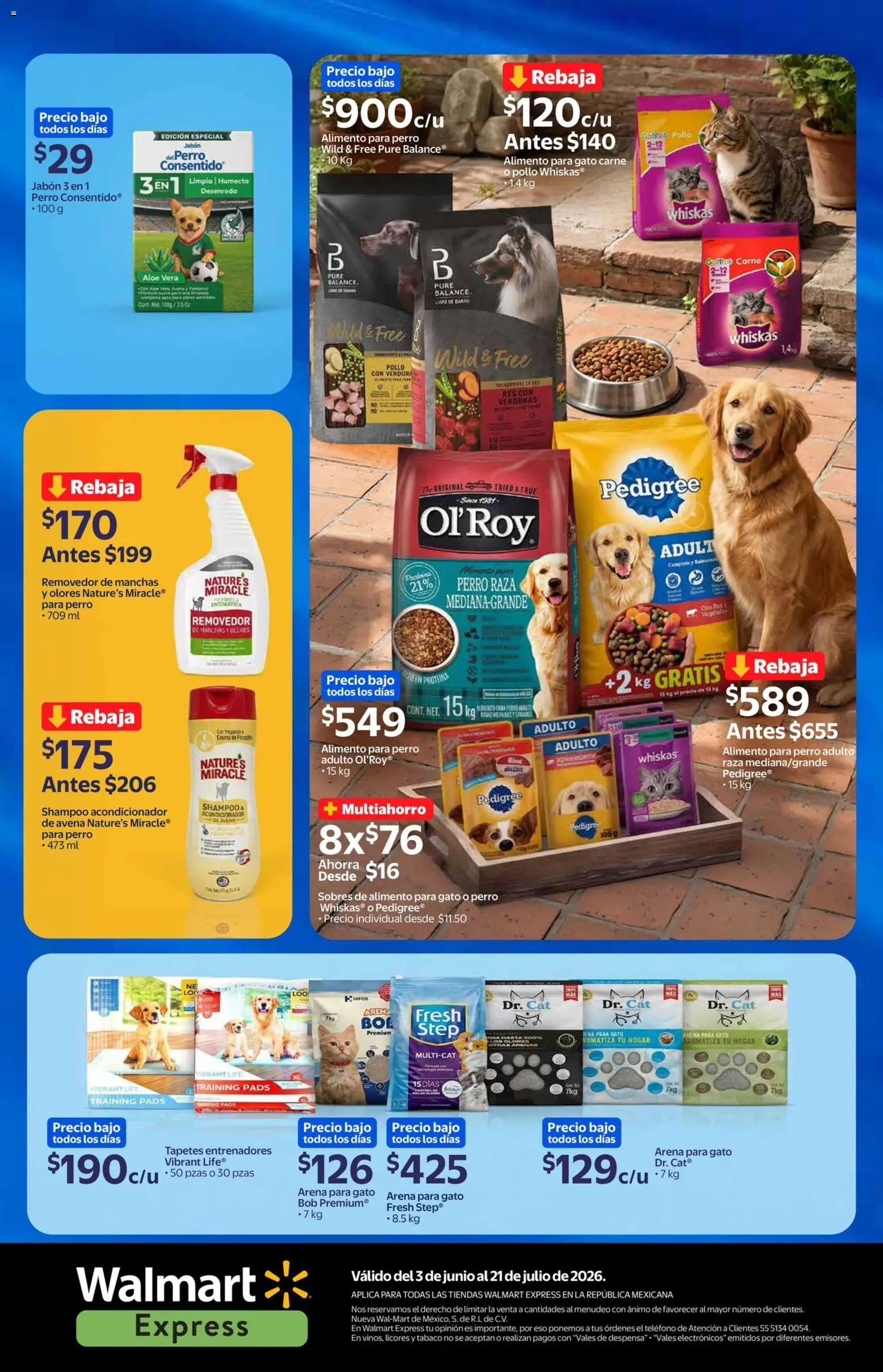 Nuevas ofertas de Walmart Express válidas en toda la República Mexicana desde el 03.06.2026. ¡Encuentra las mejores ofertas en Walmart Express folleto! | Página: 20 | Productos: Res, Despensa, Acondicionador, Jabón