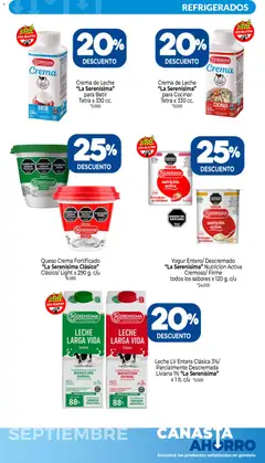 Vista previa La Anonima - Canasta Ahorro válido desde el 01/09/2026 | Página: 9 | Productos: Frutilla, Queso, Yogur, Crema