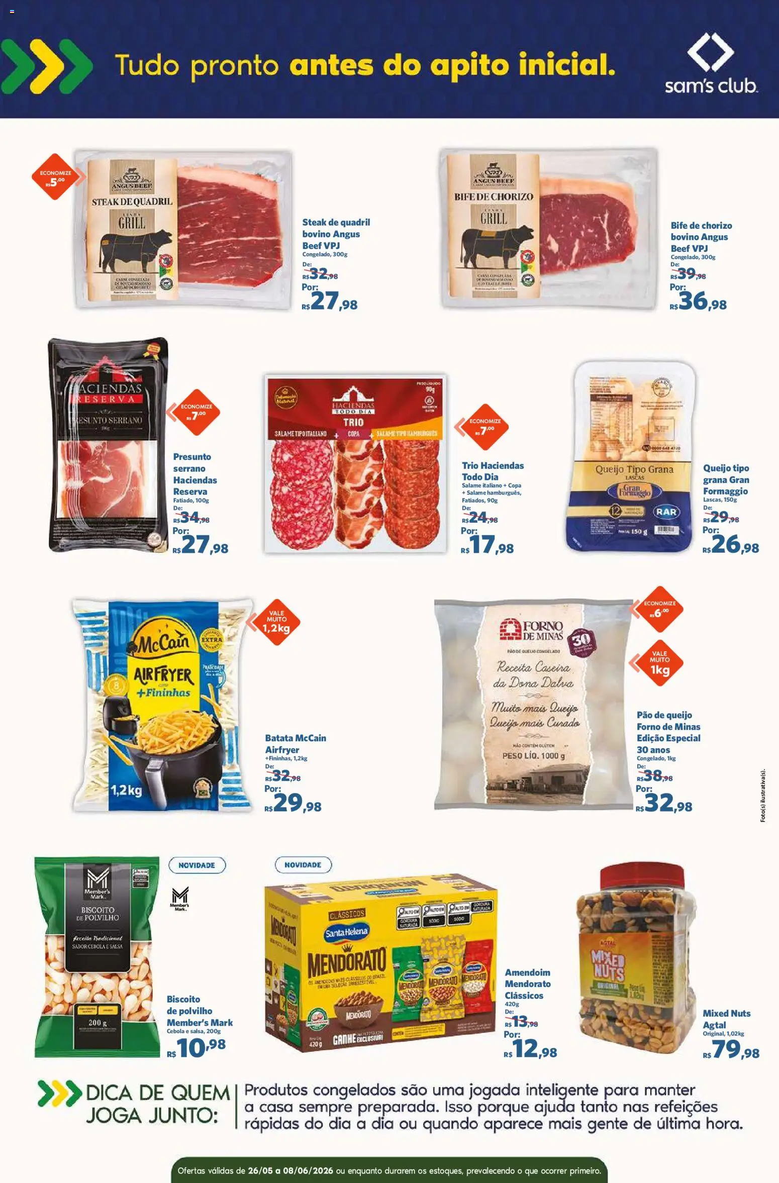 Sam's Club Folheto - válido de 26.05.2026 | Página: 6 | Produtos: Cebola, Biscoito, Apito, Salame