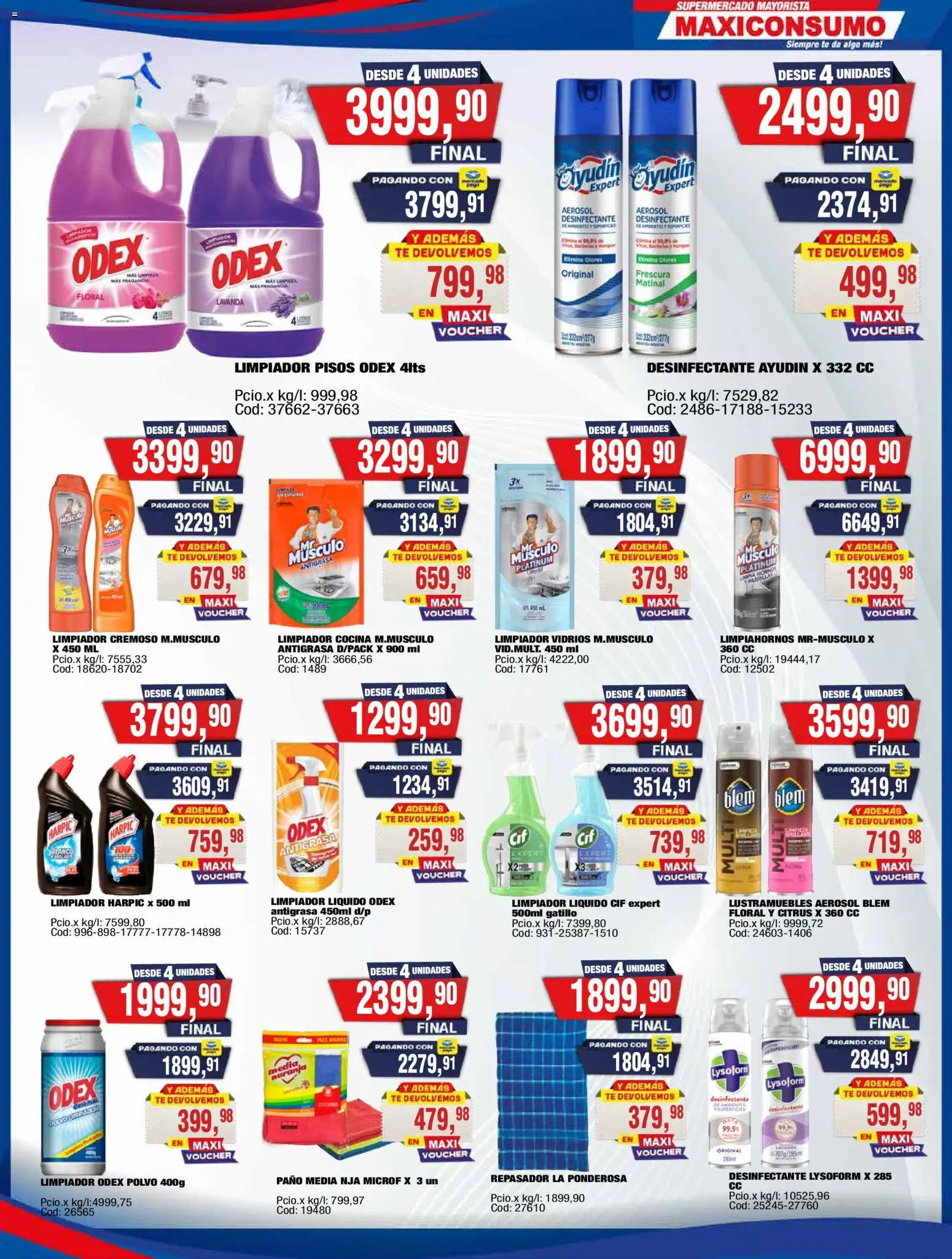 Maxiconsumo - Ofertas │ válido desde el 28/09/2026 | Página: 26 | Productos: Antigrasa, Lustramuebles, Cocina, Limpiador