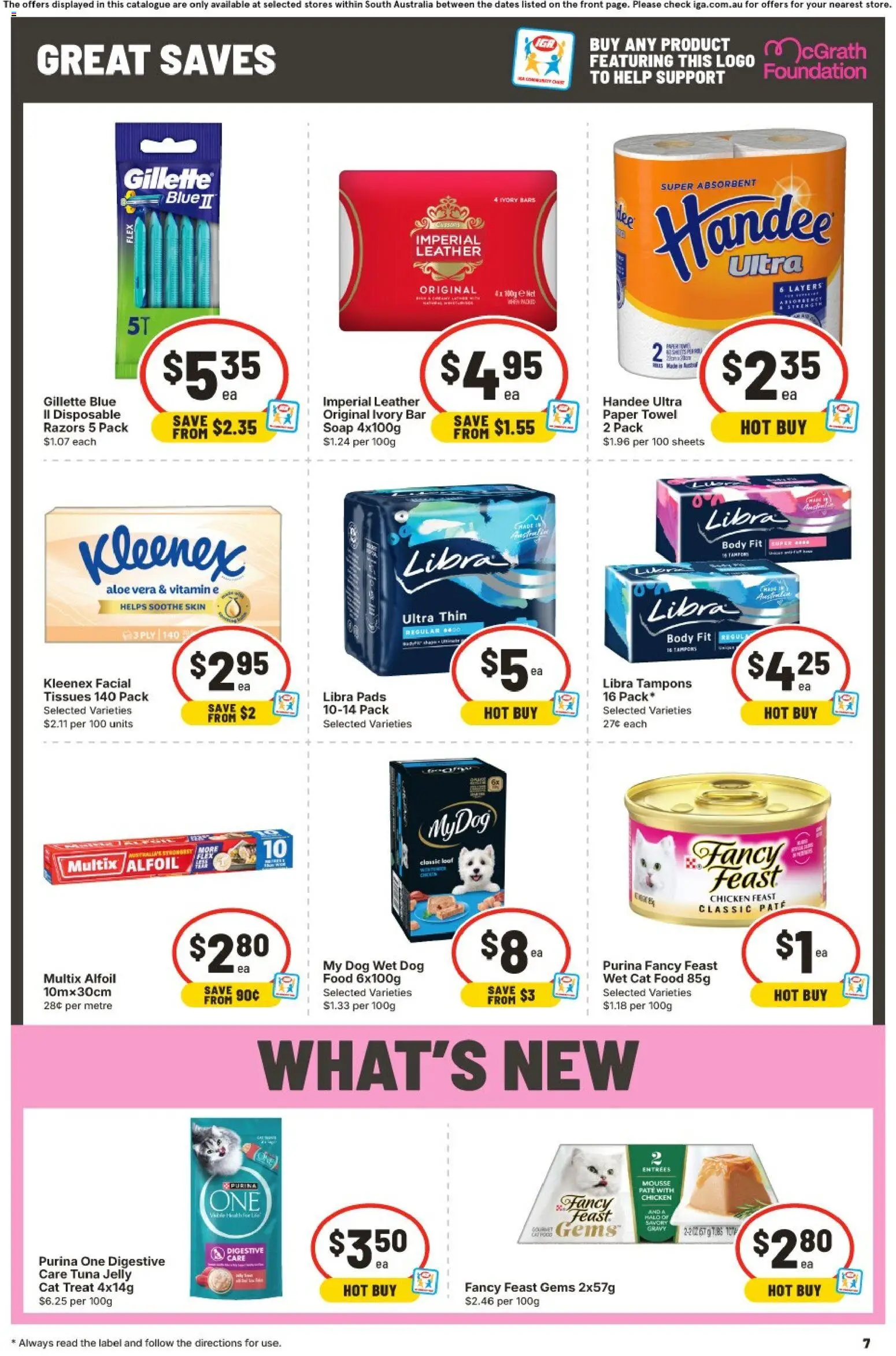 IGA catalogue - valid from 23/09/2026 | Page: 7 | Products: Honey, Oats, Vegemite, Foundation