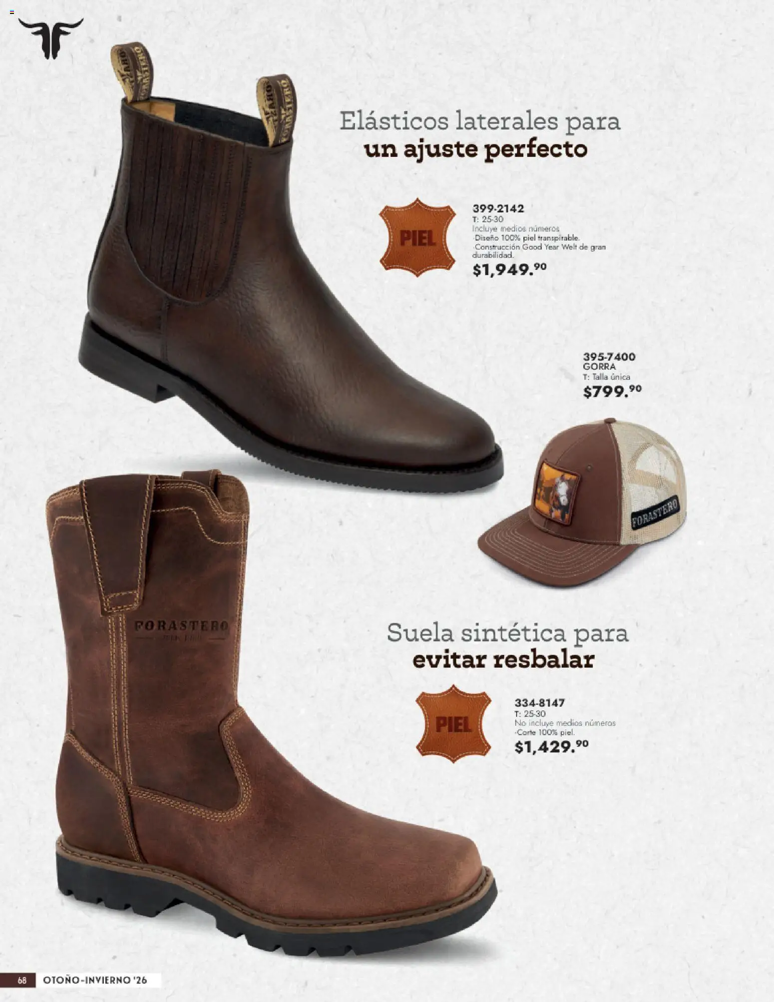 Nuevas ofertas de Andrea válidas en toda la República Mexicana desde el 23/08/2026. ¡Encuentra las mejores ofertas en Andrea catálogo Calzado Caballero! | Página: 68 | Productos: Gorra