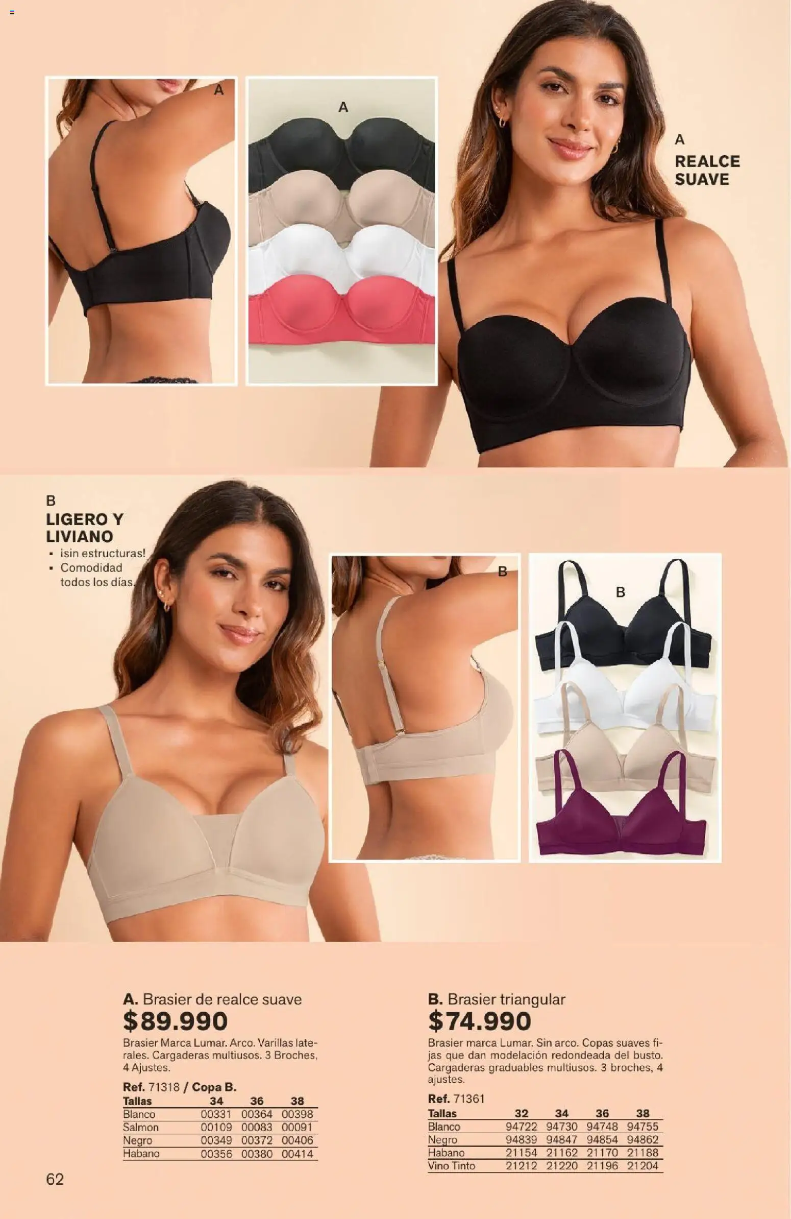 Leonisa revista - valida desde el 04/08/2026 | Página: 62 | Productos: Brazo de reina, Brasier, Vino