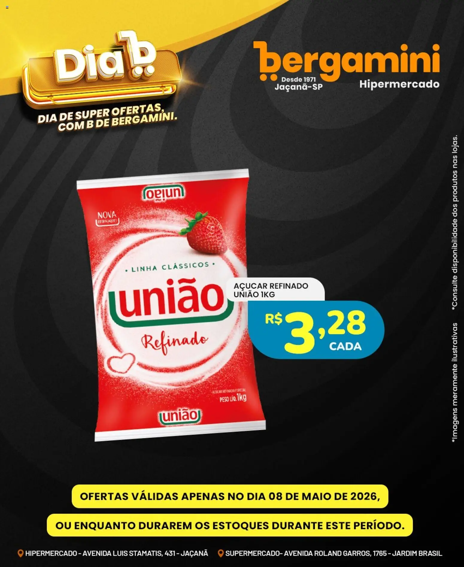 Supermercado Bergamini Folheto - válido de 08.05.2026 | Página: 3 | Produtos: Maiô, Açúcar