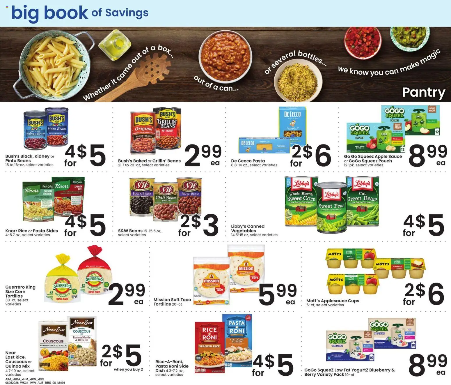 Albertsons Big Book of Savings - valid from 08/25/2026 | Page: 8 | Products: Yogurt, Rice, Pasta, Garlic