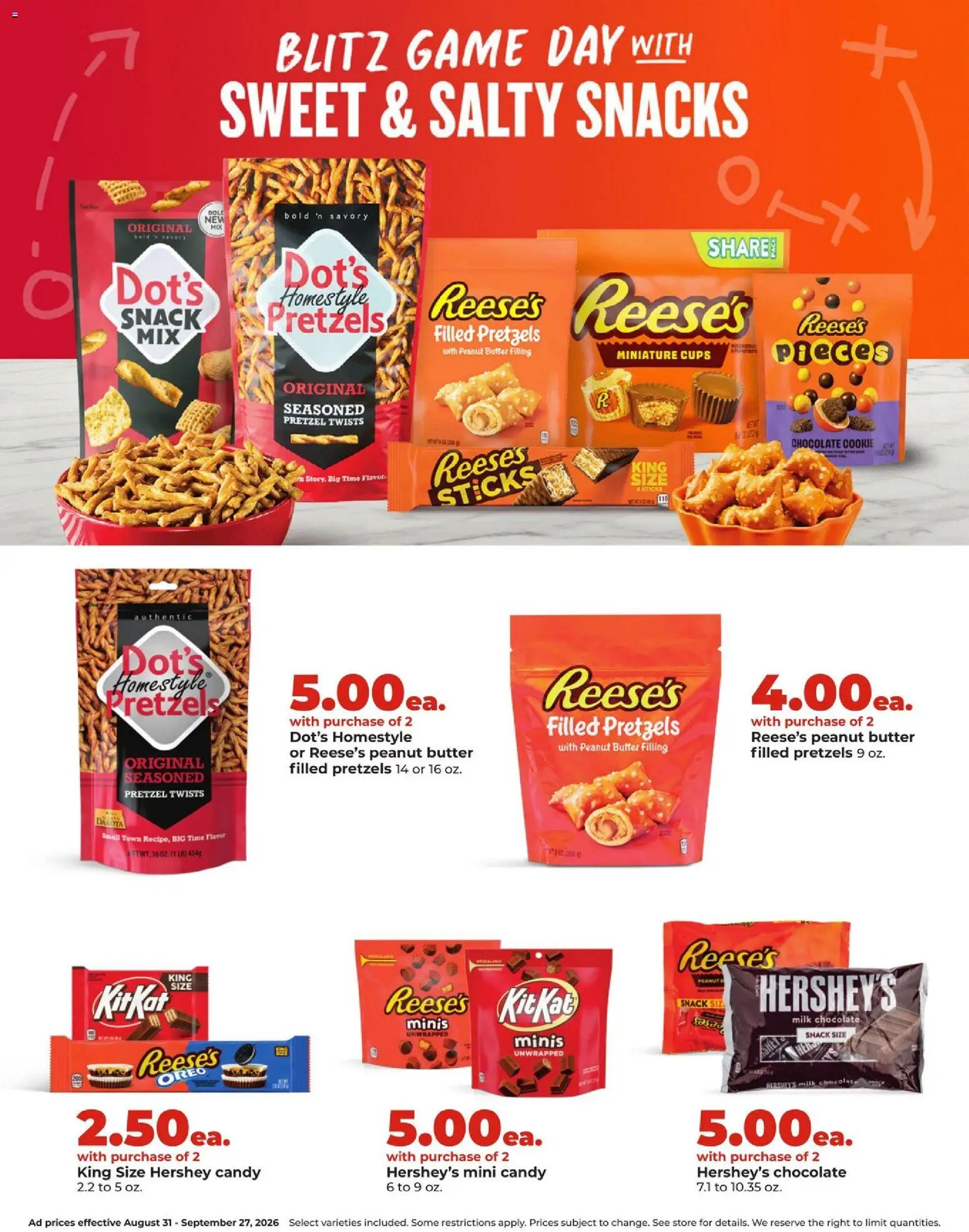 HyVee Monthly Ad - valid from 08/31/2026 | Page: 8 | Products: Oreo, Peanuts, Peanut butter, Game