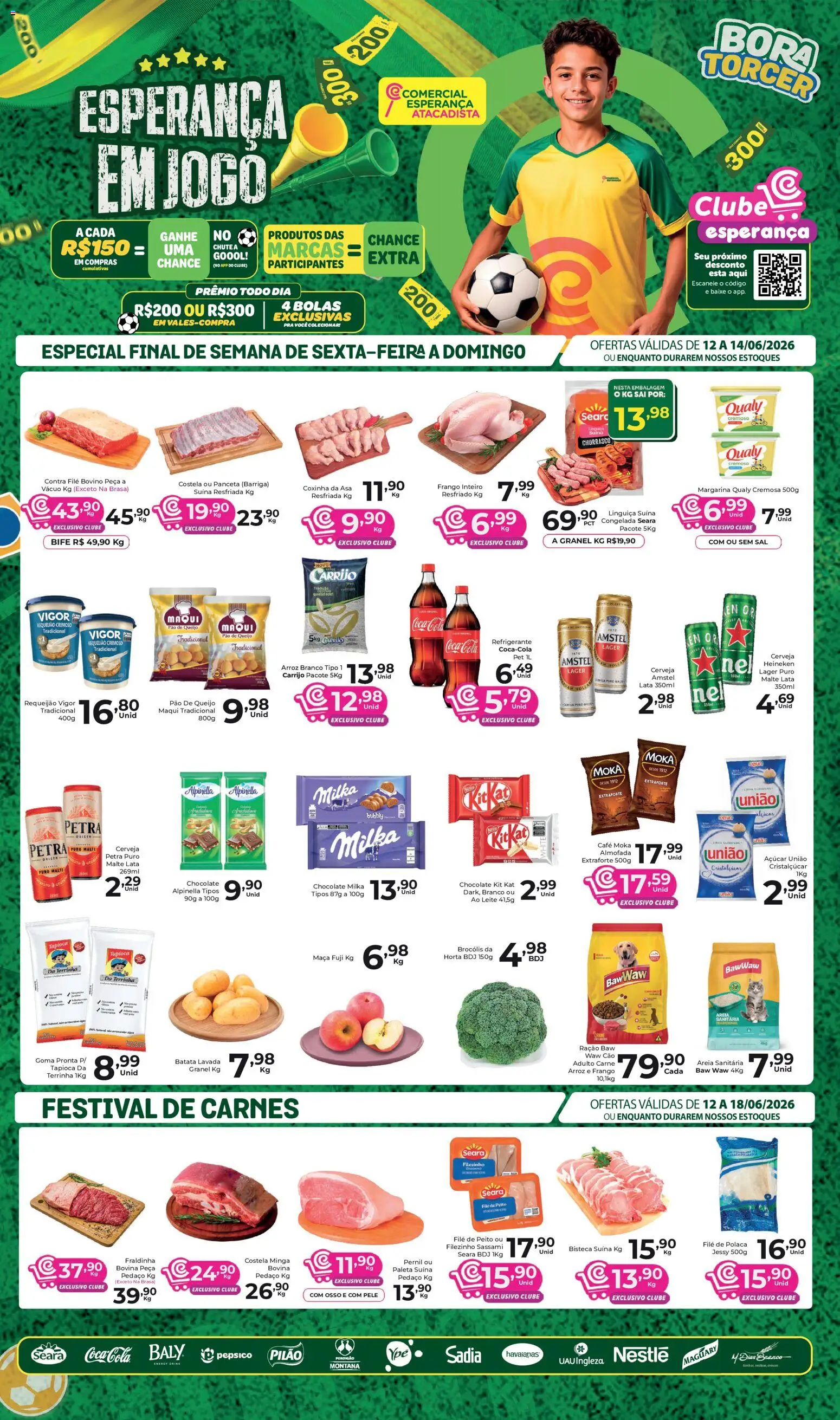 Comercial Esperança Folheto - válido de 12.06.2026 | Página: 1 | Produtos: Pernil, Arroz, Refrigerante, Frango