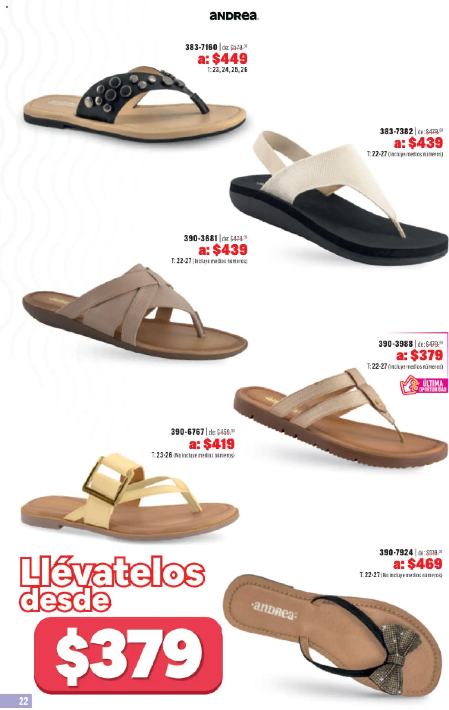 Nuevas ofertas de Andrea válidas en toda la República Mexicana desde el 31.05.2026. ¡Encuentra las mejores ofertas en Andrea catálogo Outlet! | Página: 22