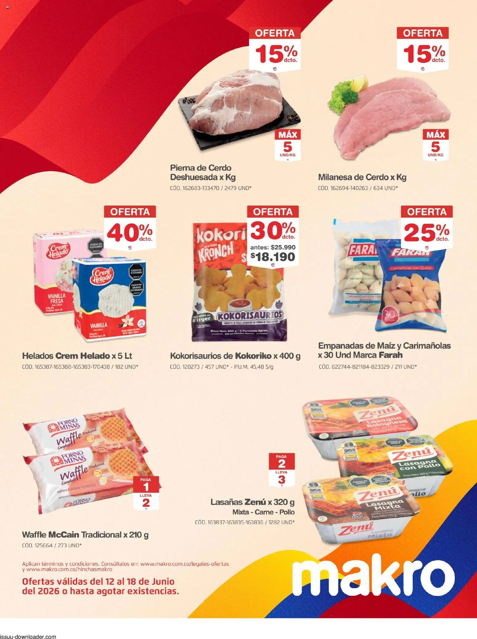 Makro revista - valida desde el 12.06.2026 | Página: 16 | Productos: Cerdo, Peso, Maiz, Queso
