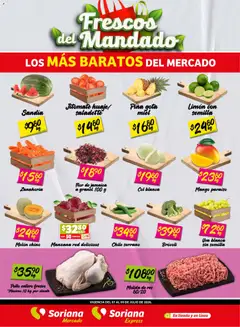 Vista previa de Soriana Frescos del Mandado Mercado: Coah, Chih y Dur (excepto Torreón y Saltillo), nuevo folleto de la tienda, válido en México a partir del 07/07/2026