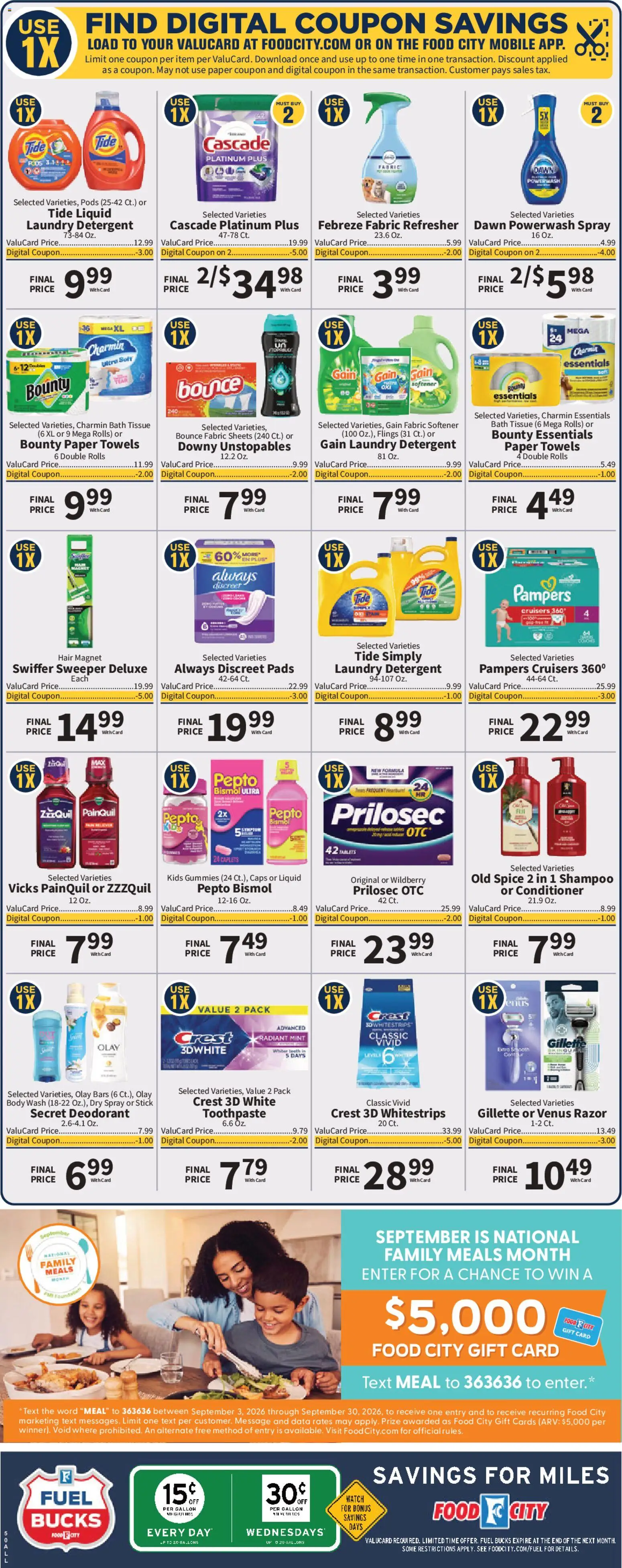 Food City Weekly Ad - valid from 09/02/2026 | Page: 7 | Products: Deodorant, Fabric softener, Detergent, Pads
