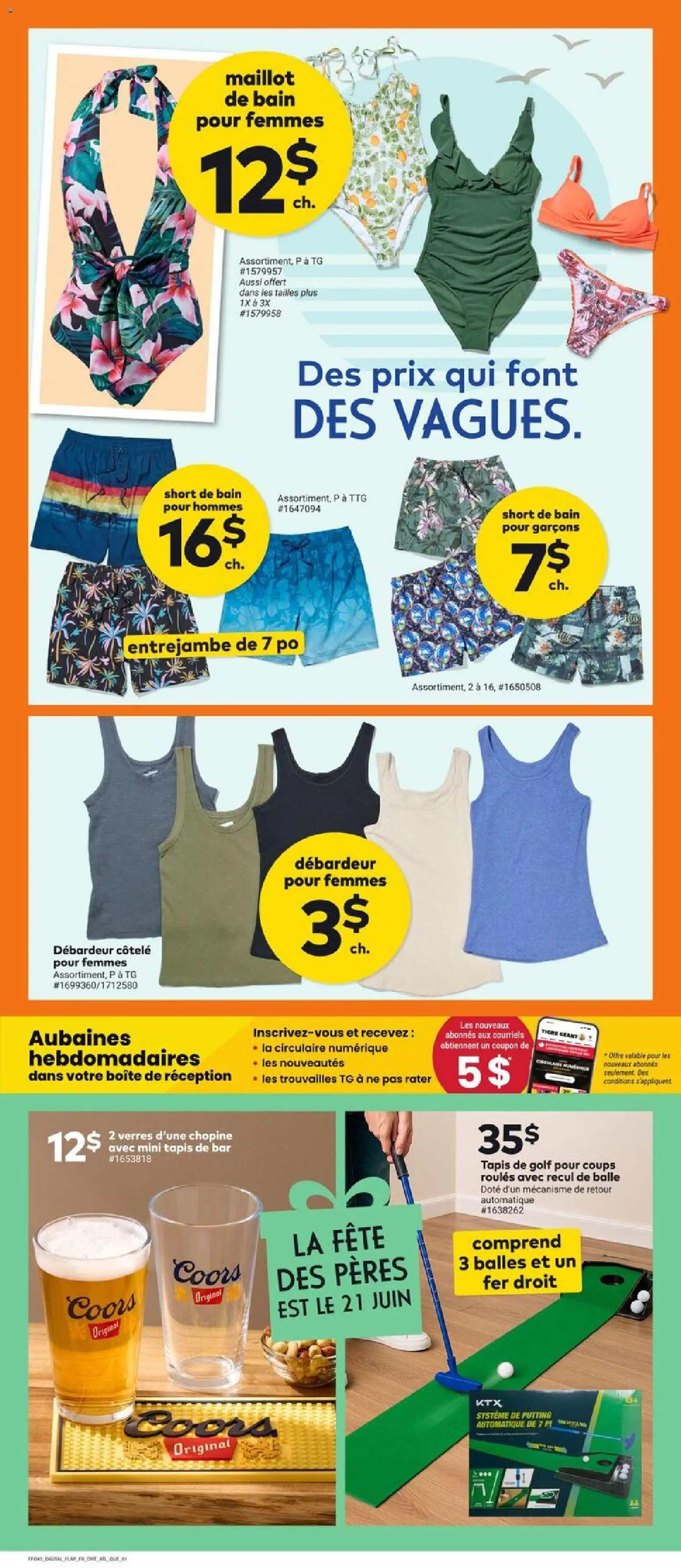Giant Tiger flyer valid from 10.06.2026 | Page: 3 | Products: Glasses, Shoes, Swimsuit, Tank top