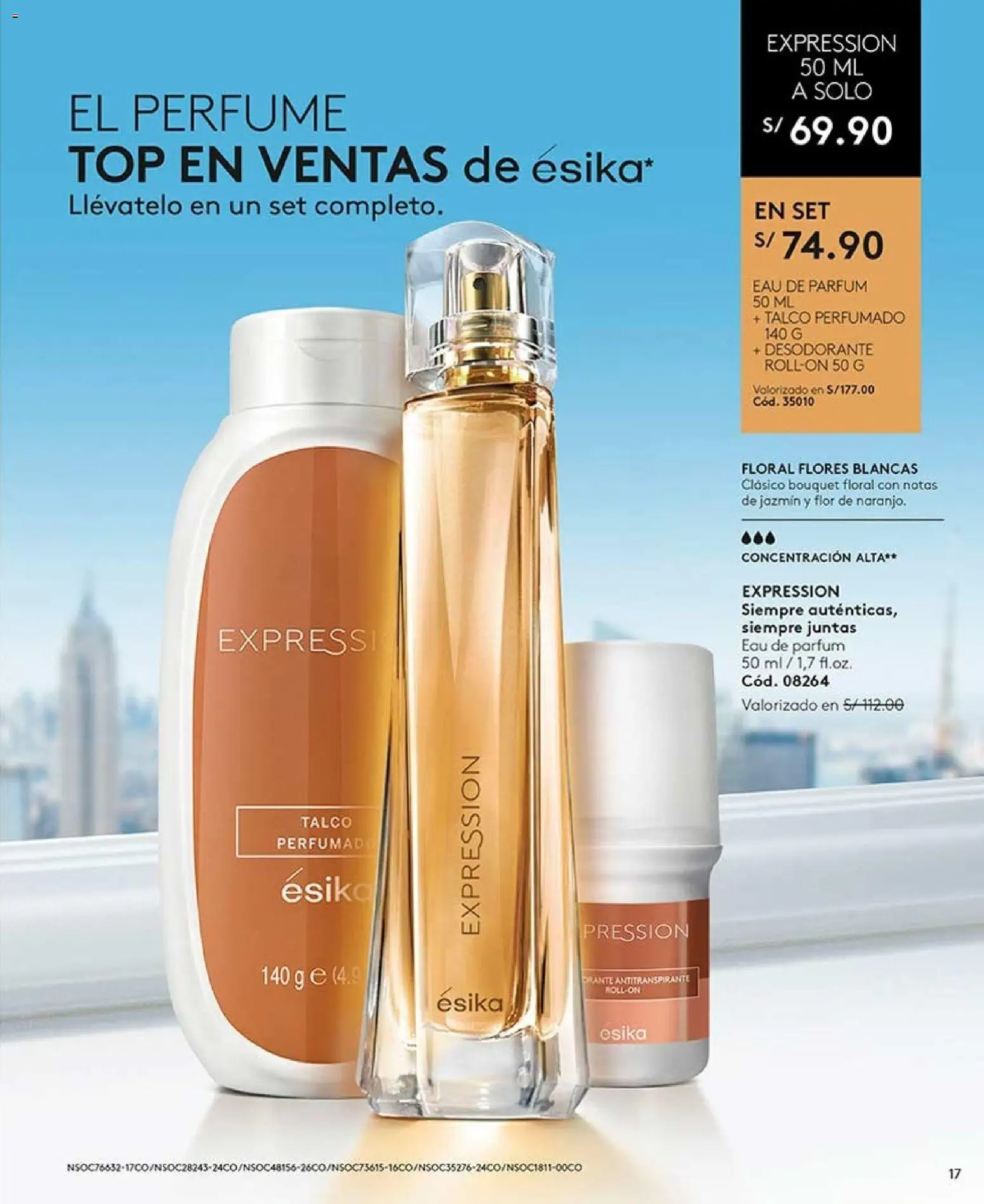 Catálogo Ésika válido desde 22/08/2026 | Página: 17 | Productos: Desodorante, Antitranspirante, Flores, Perfume