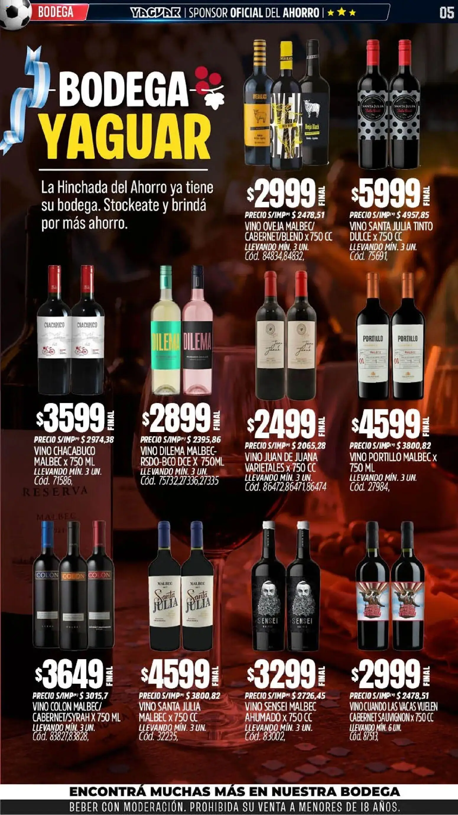 Yaguar - Oferta Semanal Mar del Plata │ válido desde el 08.06.2026 | Página: 5 | Productos: Vino