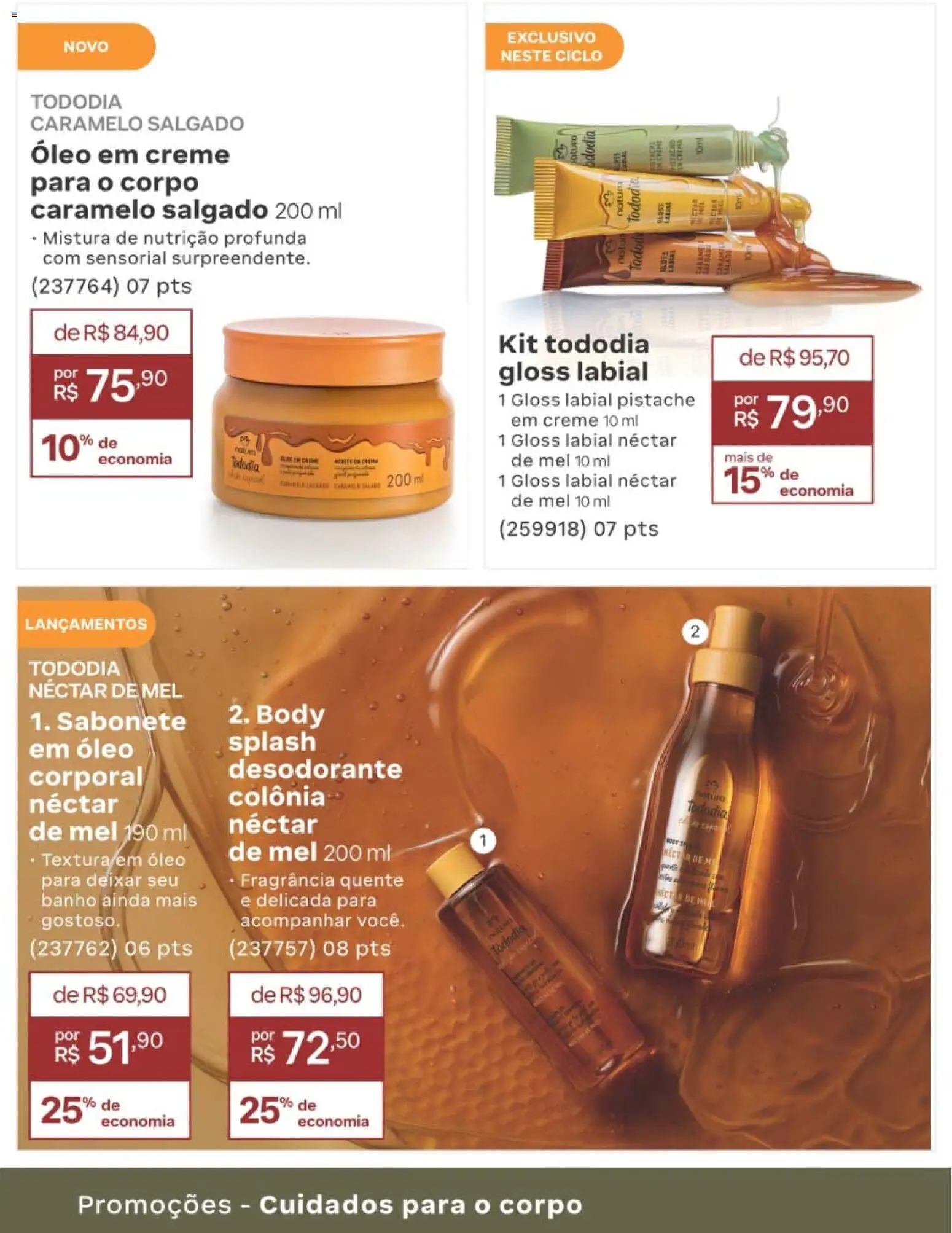 Natura Folheto - válido de 10/08/2026 | Página: 213 | Produtos: Óleo, Mel, Creme, Body