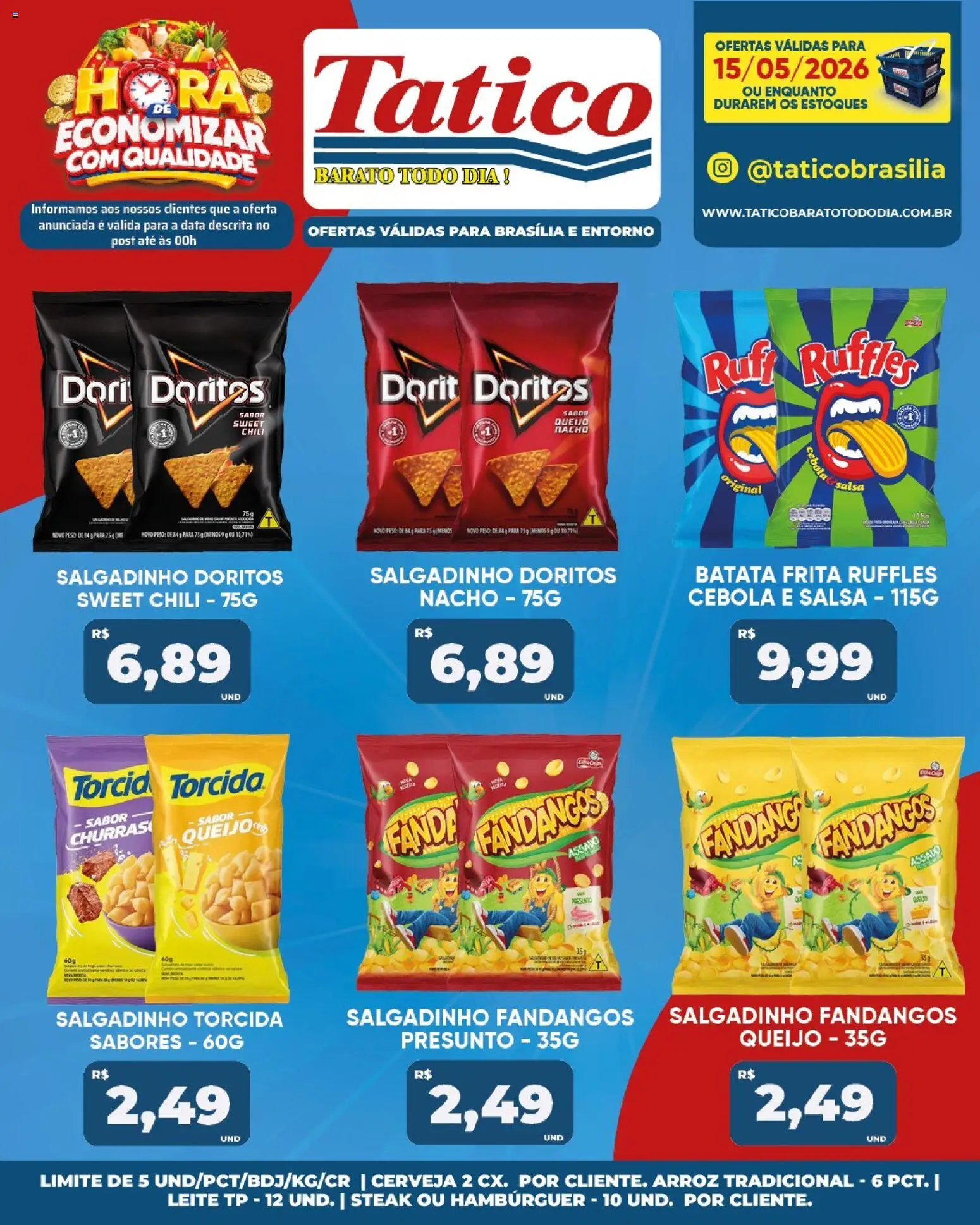 Tatico Folheto - válido de 15.05.2026 | Página: 18 | Produtos: Cebola, Presunto, Hambúrguer, Batata