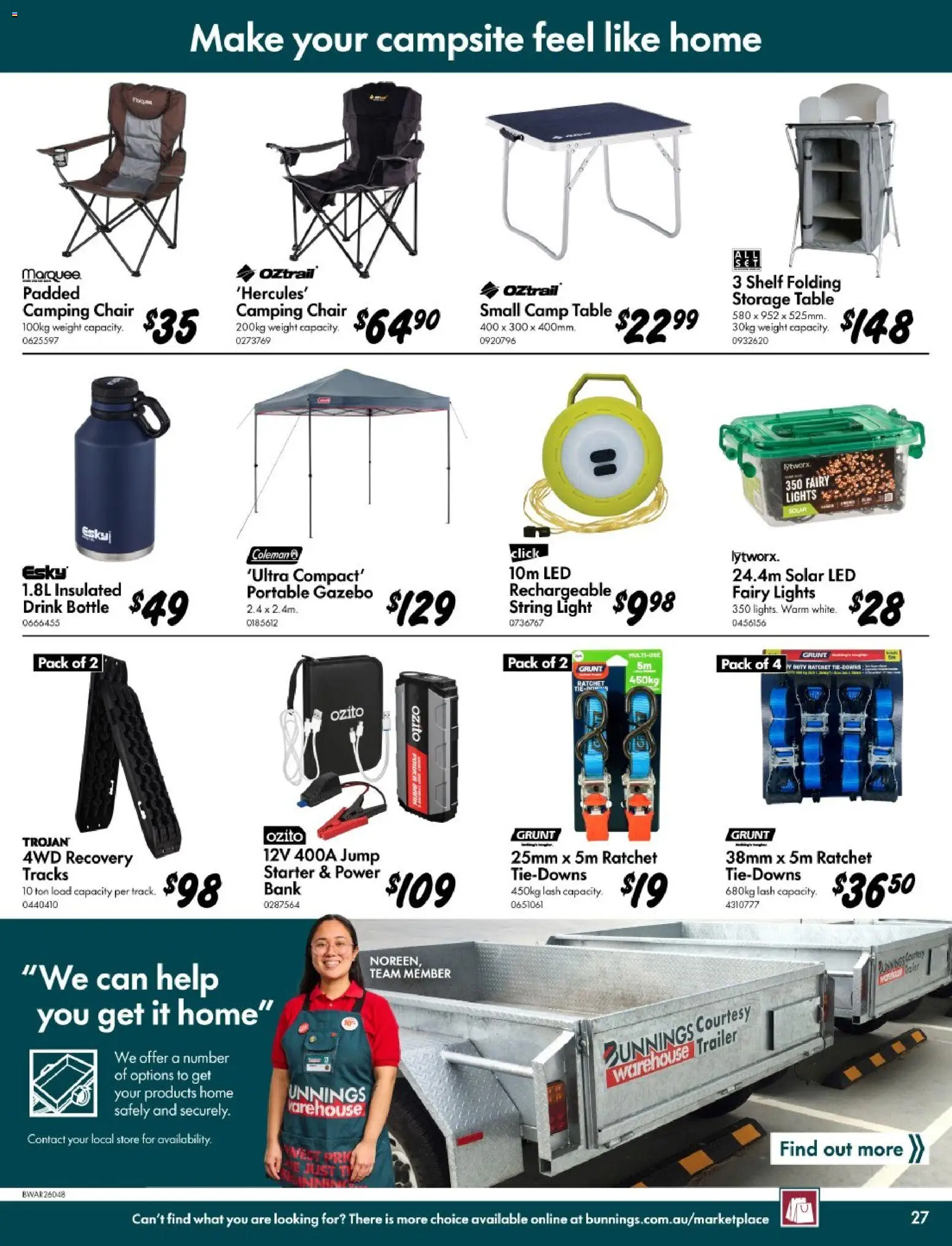 Bunnings Warehouse catalogue - valid from 11.03.2026 | Page: 27 | Products: Light, Gazebo, Vest, Weight