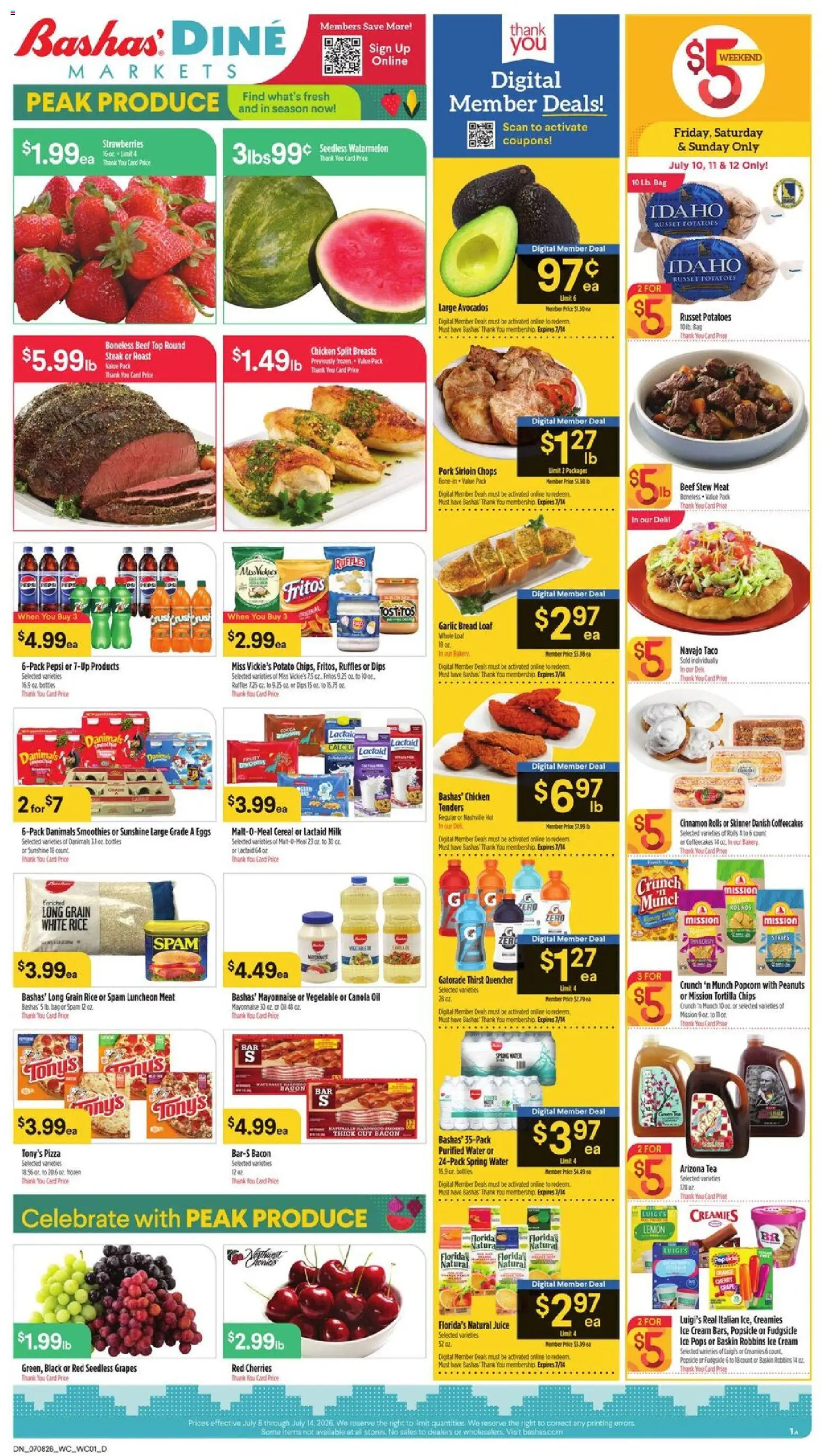 Basha's Dine - valid from 07/08/2026 | Page: 1 | Products: Green Tea, Rice, Water, Bag