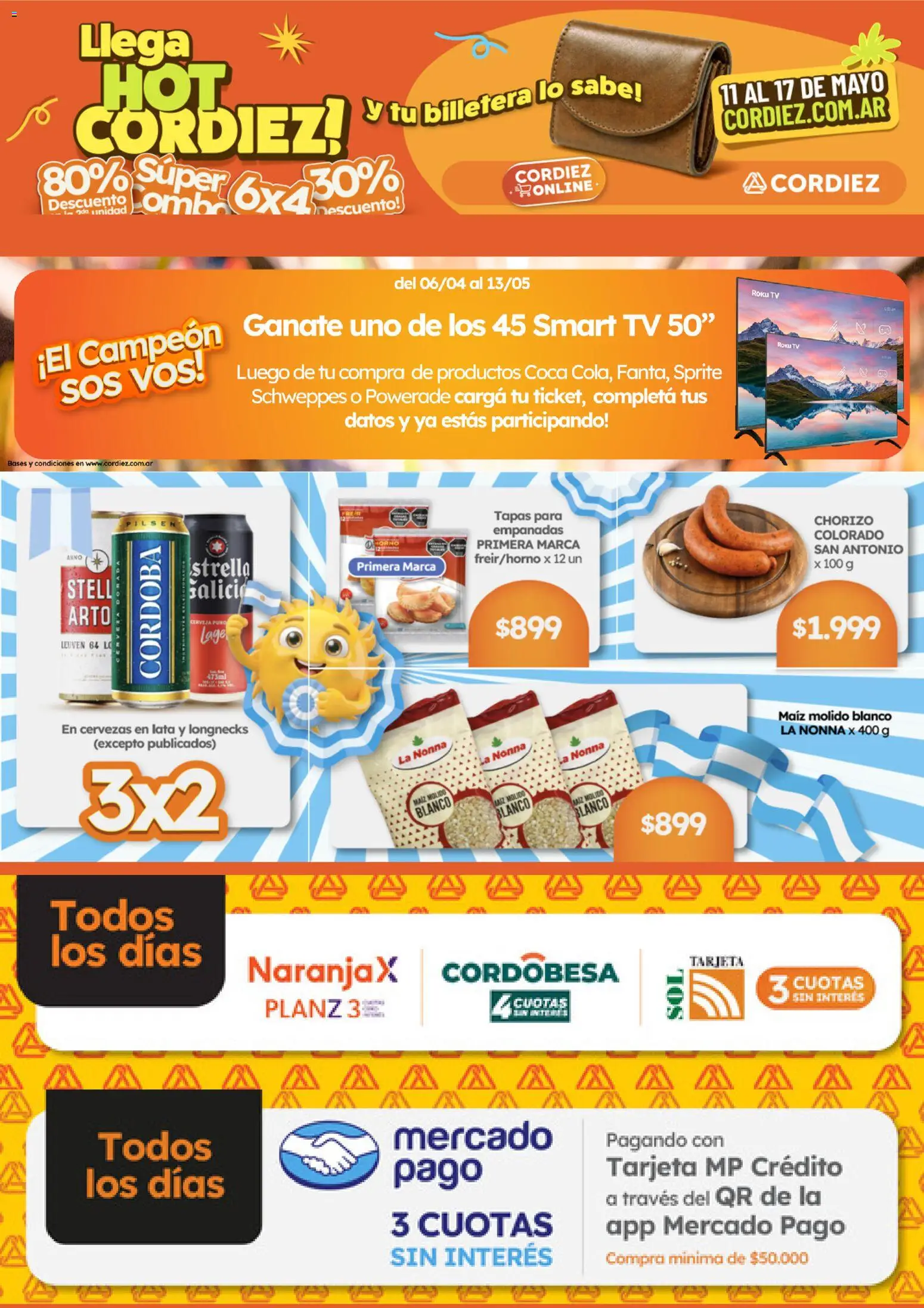 Cordiez - Hot Sale │ válido desde el 11.05.2026 | Página: 2 | Productos: Maiz, Chorizo, Billetera