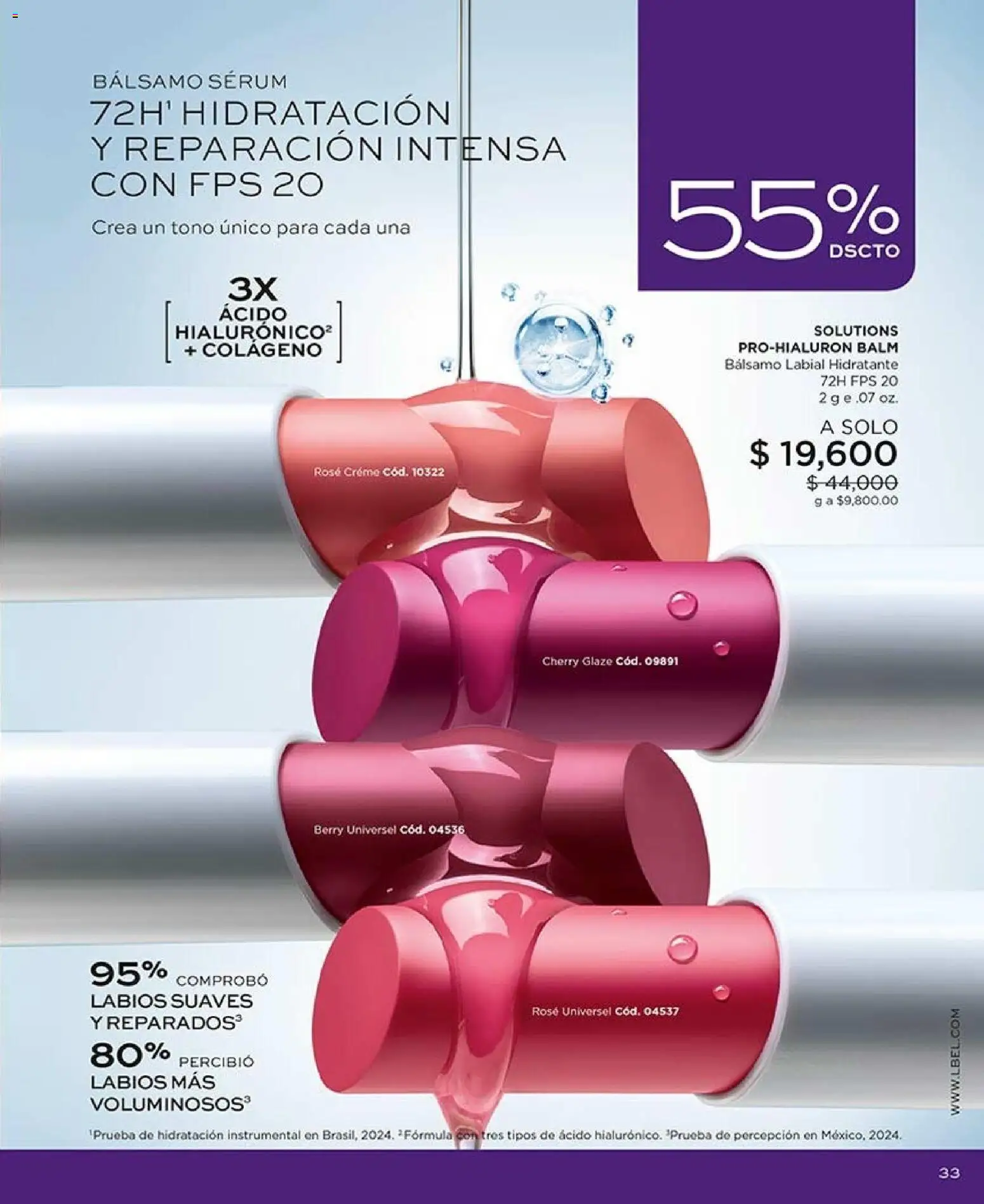 L'Bel revista - valida desde el 28/08/2026 | Página: 33 | Productos: Bálsamo, Serum