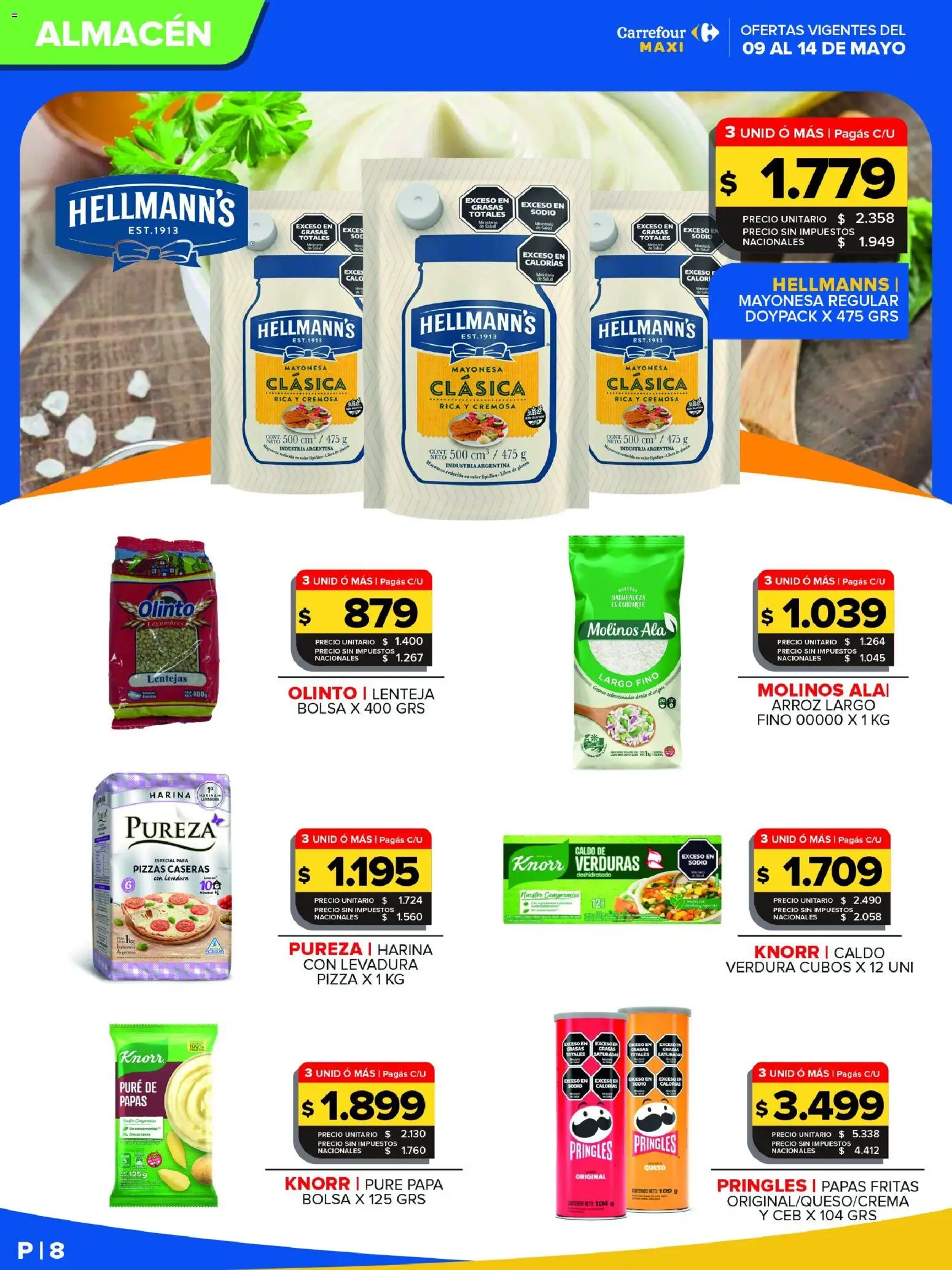 Carrefour Maxi - BEBIDAS │ válido desde el 09.05.2026 | Página: 7 | Productos: Bolsa, Mayonesa, Té, Papas fritas