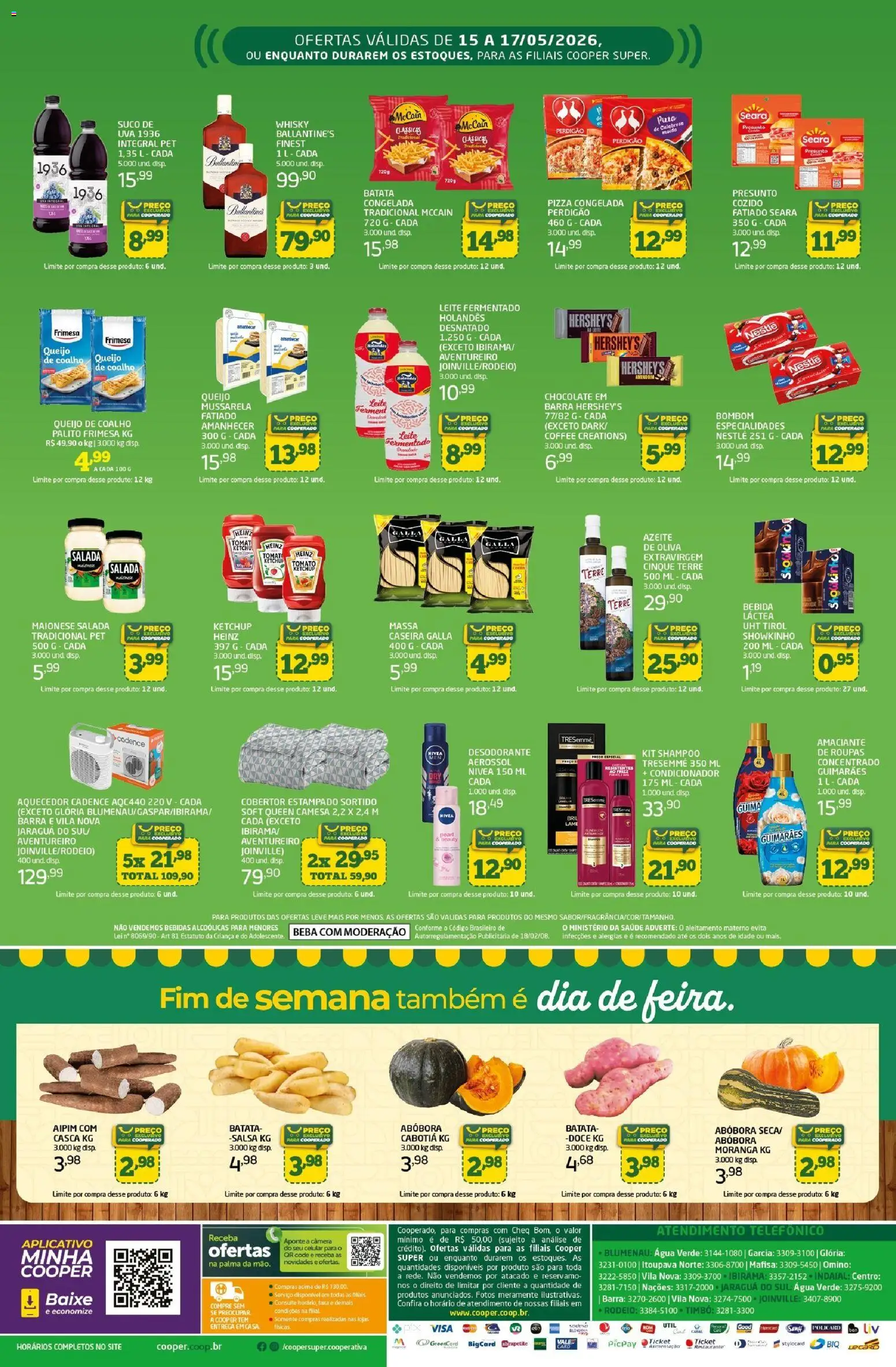 Cooper Folheto - válido de 15.05.2026 | Página: 2 | Produtos: Abóbora, Mussarela, Amaciante, Câmera