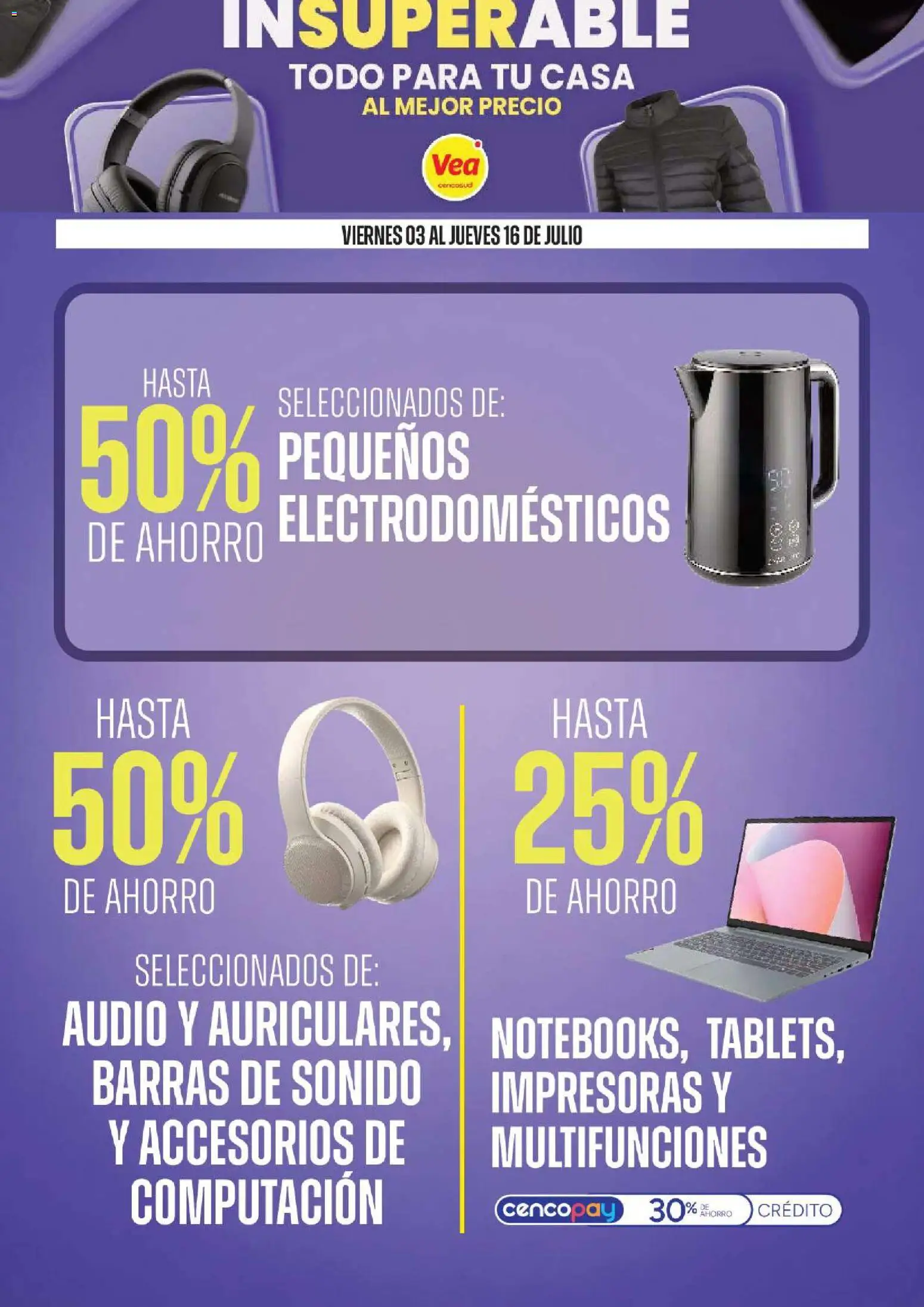 Vea - InSuperable | Todo para tu casa al mejor precio │ válido desde el 03/07/2026 | Página: 2 | Productos: Audio
