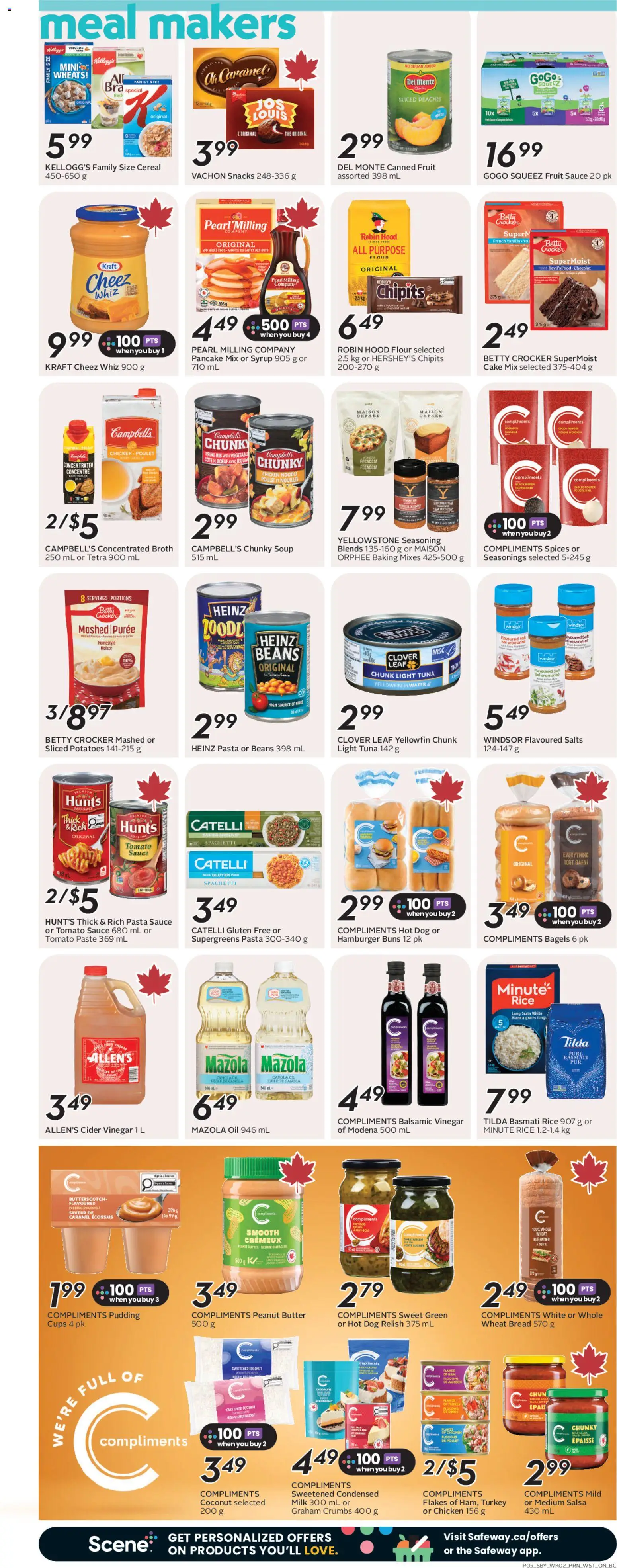 Safeway flyer valid from 07.05.2026 | Page: 8 | Products: Rice, Pasta, Turkey, Butter