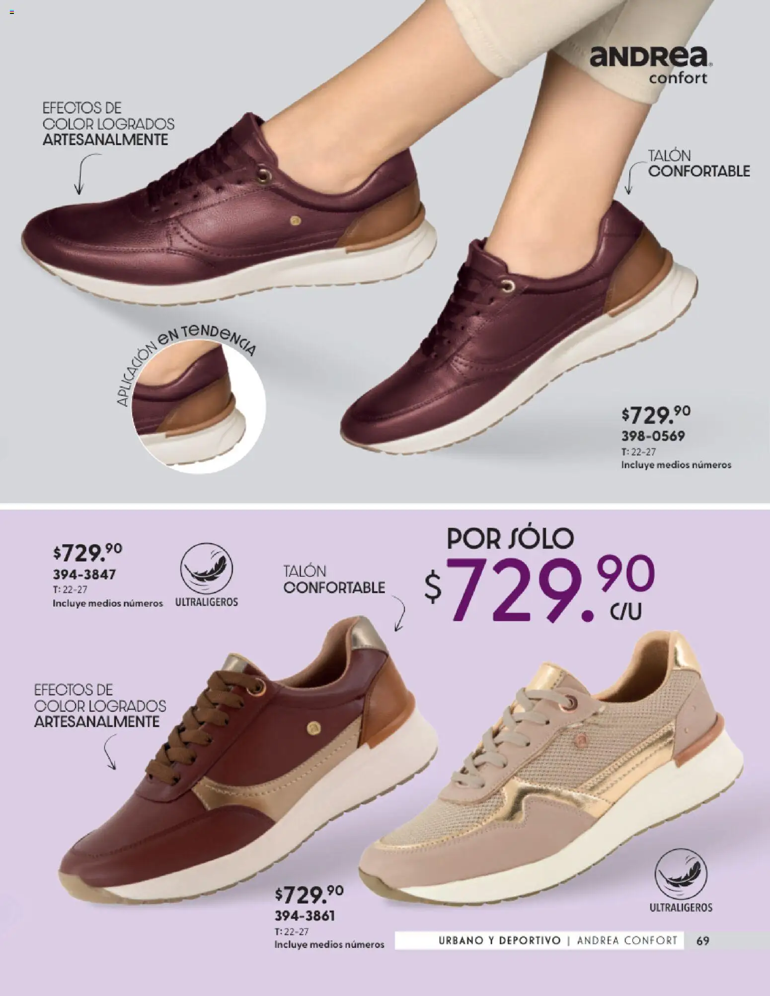 Nuevas ofertas de Andrea válidas en toda la República Mexicana desde el 23/08/2026. ¡Encuentra las mejores ofertas en Andrea catálogo Calzado Confort! | Página: 69