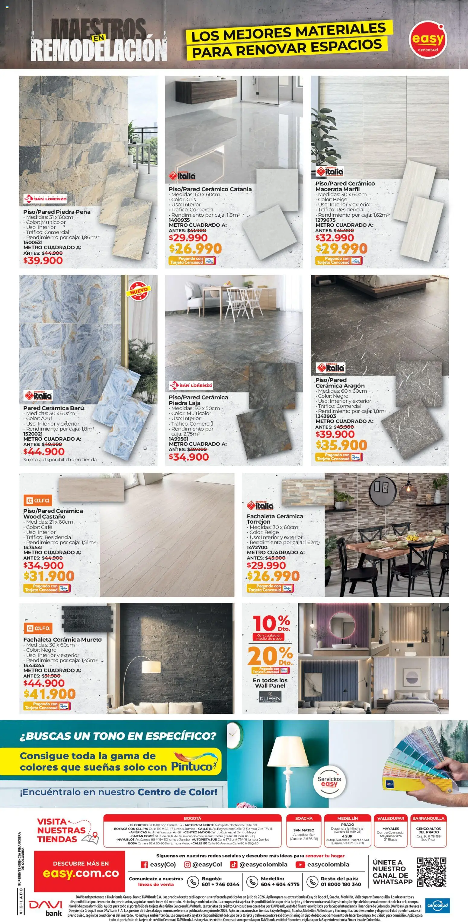 Easy revista - valida desde el 07/07/2026 | Página: 4 | Productos: Banco, Caja, Cerámica, Café