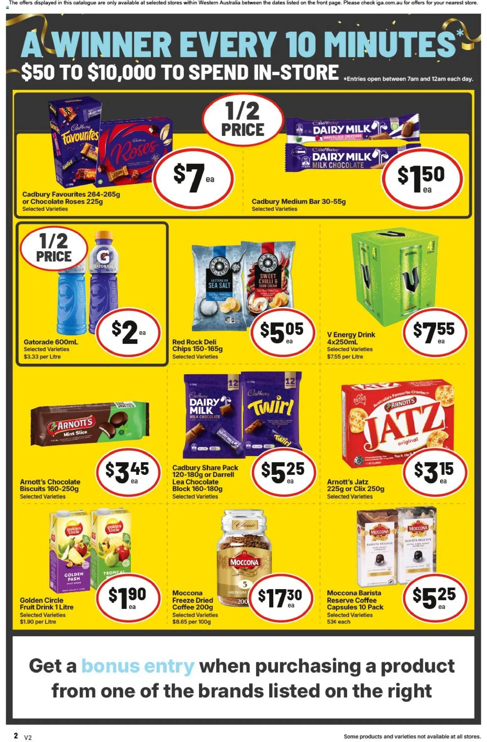 IGA catalogue - valid from 15.04.2026 | Page: 2 | Products: Energy drink, Cream, Biscuits, Salt