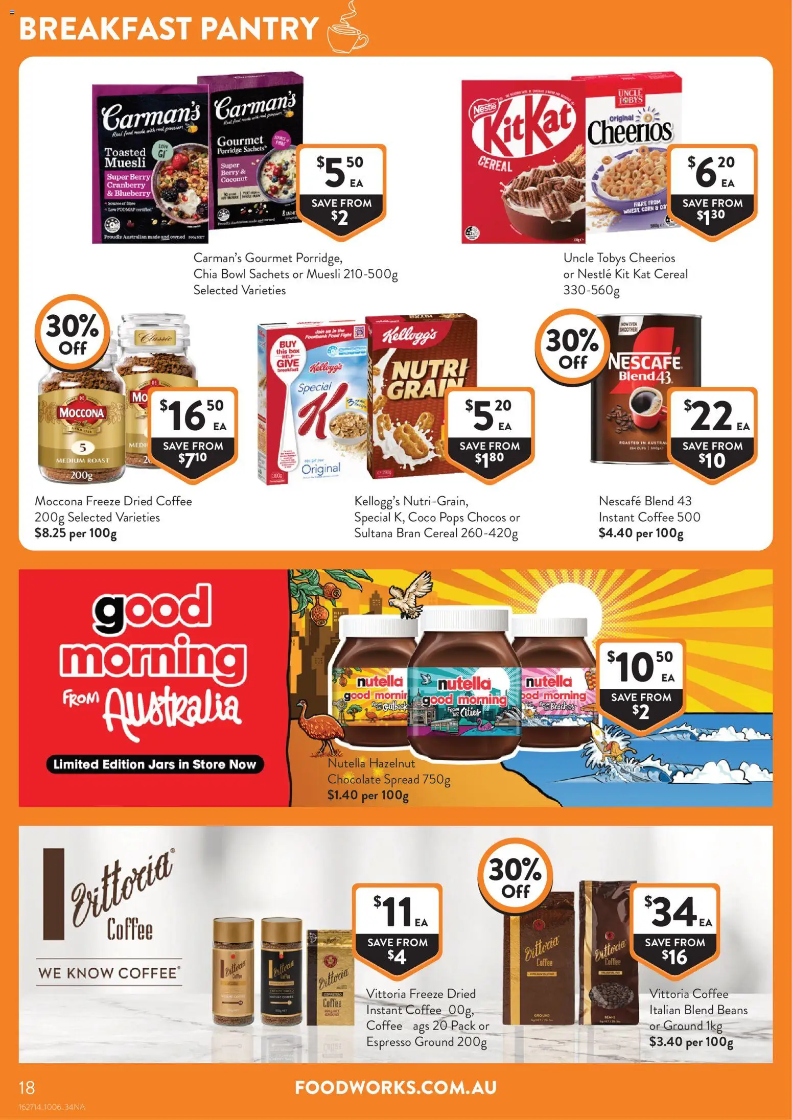 Foodworks catalogue - valid from 10.06.2026 | Page: 18 | Products: Box, Chocolate, Nutella, Cereal