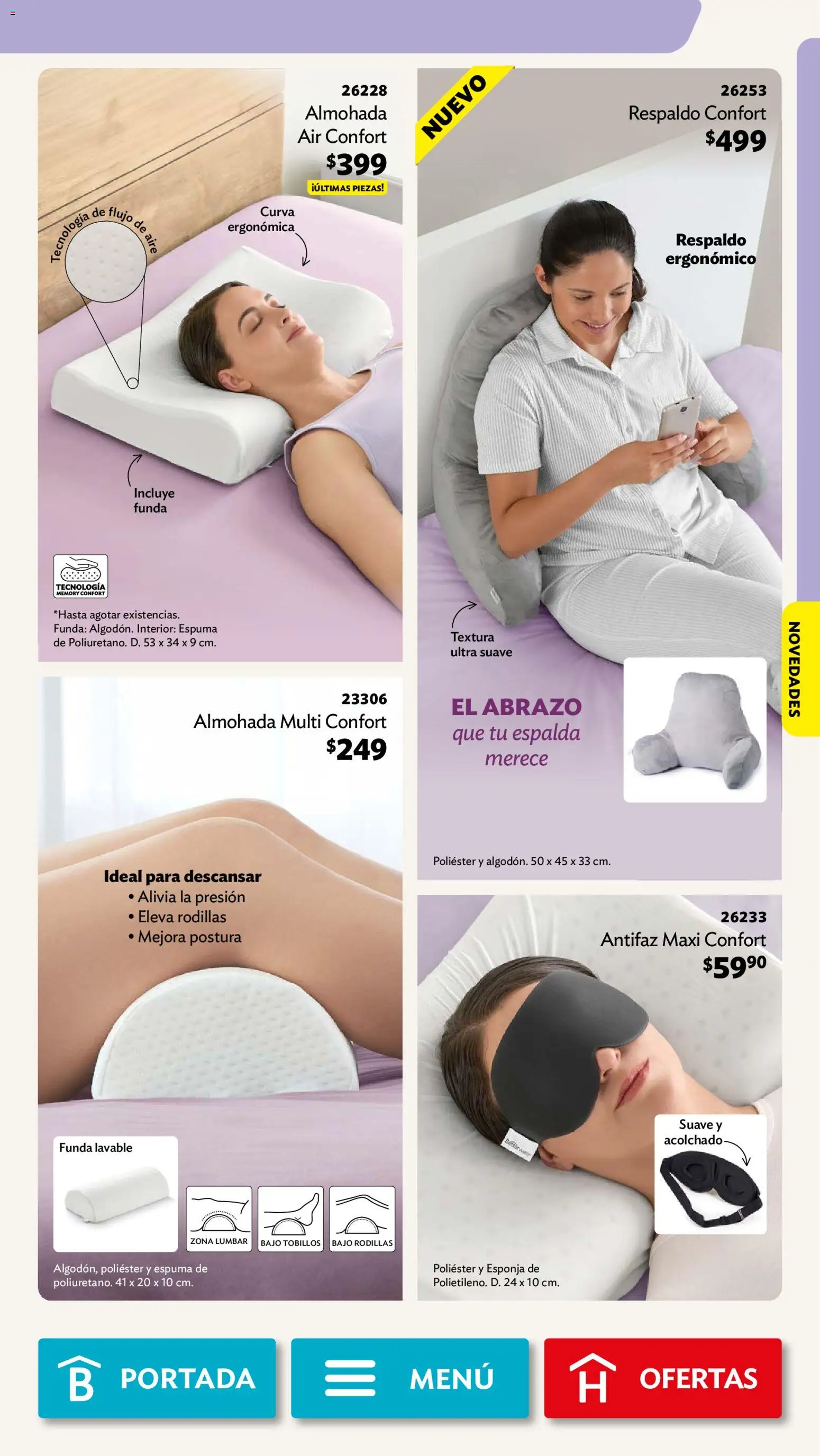 Nuevas ofertas de Betterware válidas en toda la República Mexicana desde el 03/08/2026. ¡Encuentra las mejores ofertas en Betterware campaña 8 2026! | Página: 51 | Productos: Esponja, Almohada, Acolchado, Antifaz
