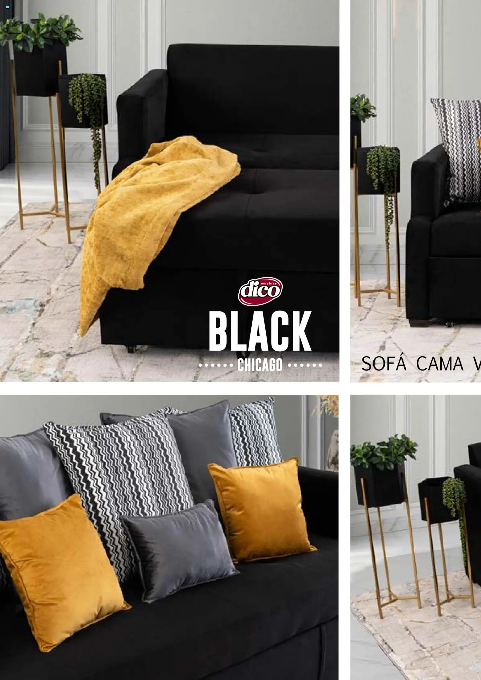 Nuevas ofertas de Muebles Dico válidas en toda la República Mexicana desde el 17.03.2026. ¡Encuentra las mejores ofertas en Muebles Dico catálogo Black Chicago ! | Página: 36 | Productos: Sofá, Cama
