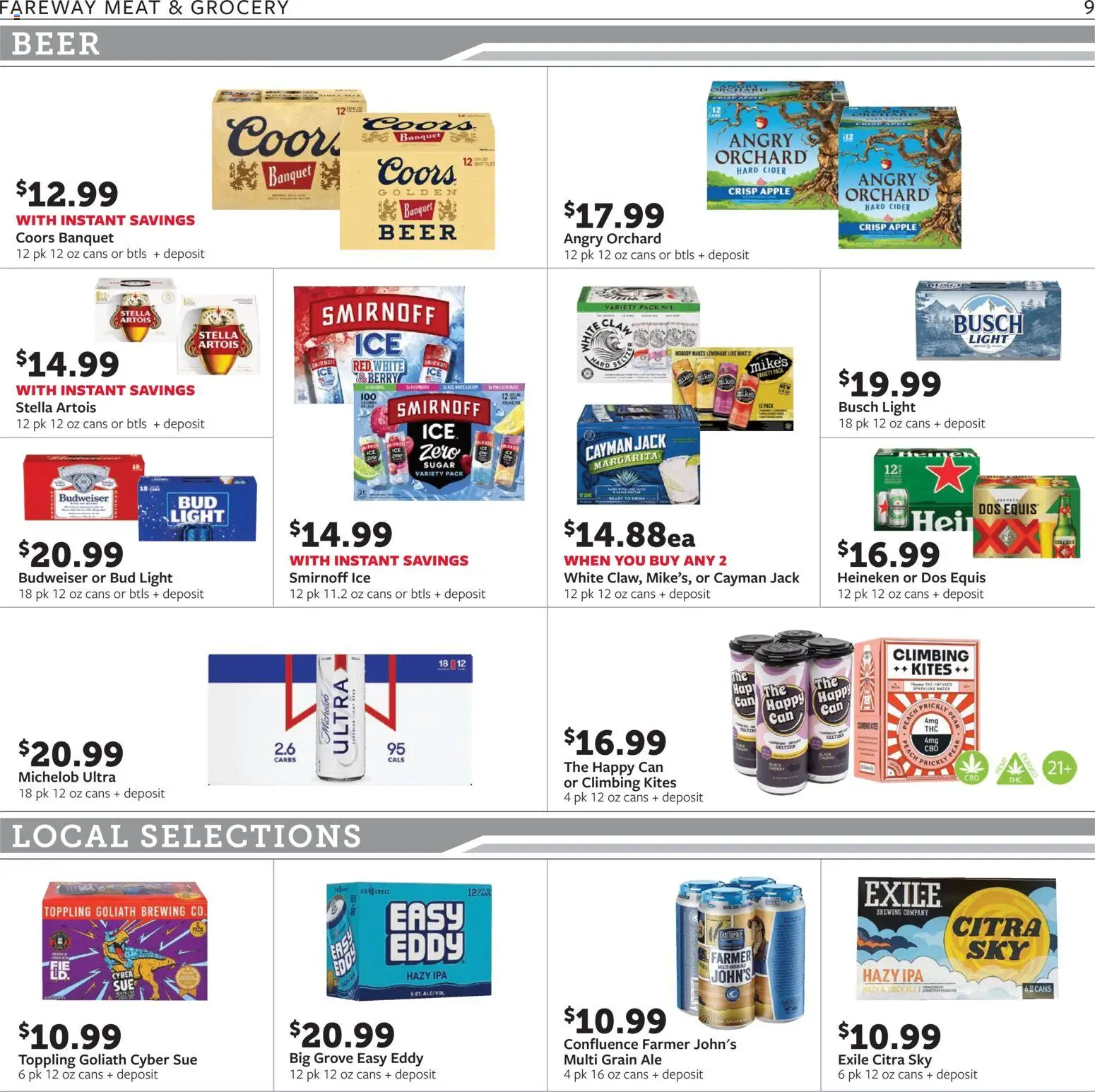 Fareway Weekly Ad - valid from 08.06.2026 | Page: 9 | Products: Cider, Beer, Peach, Pear