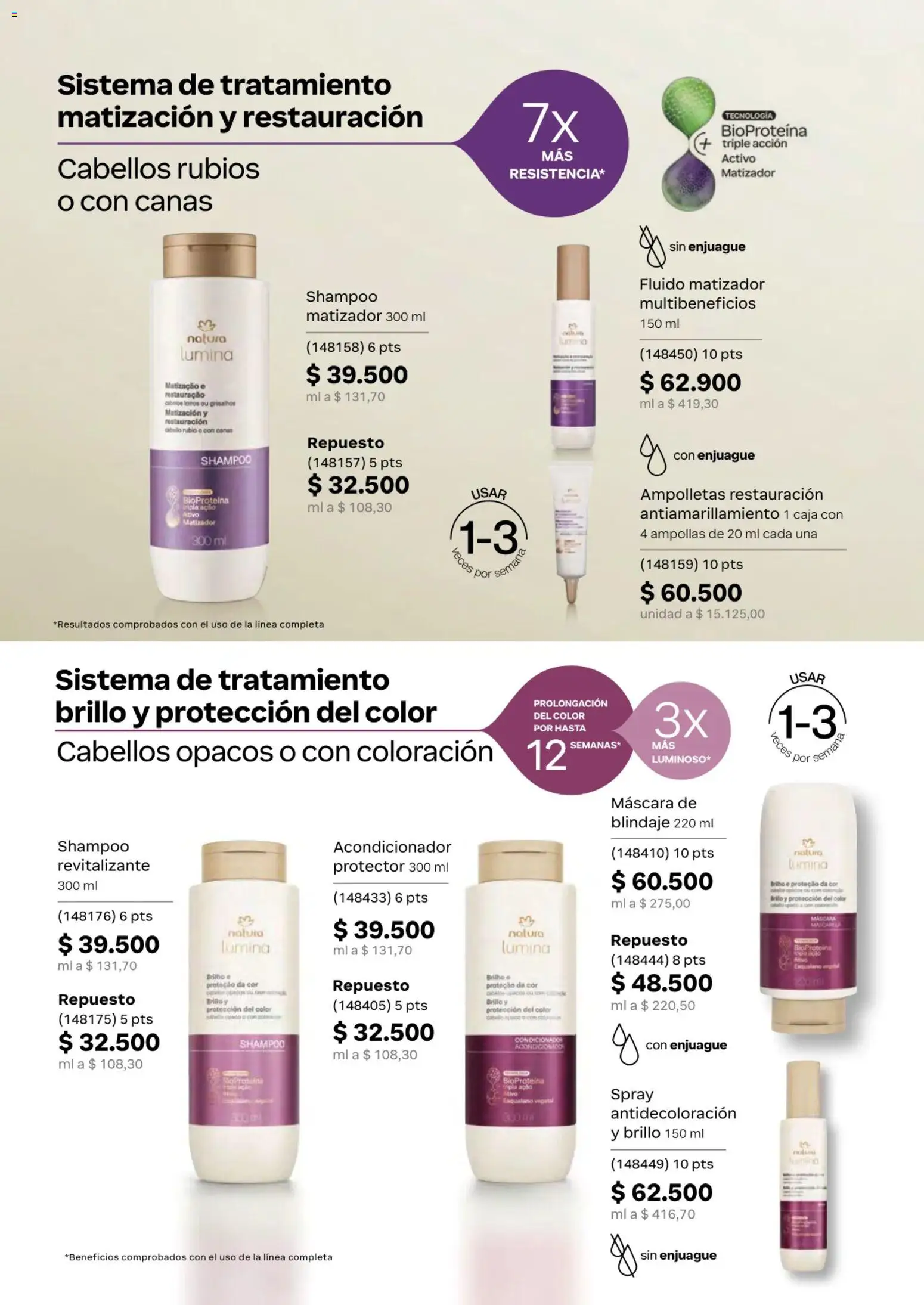 Natura revista - valida desde el 01.04.2026 | Página: 149 | Productos: Shampoo, Brillo, Máscara, Acondicionador