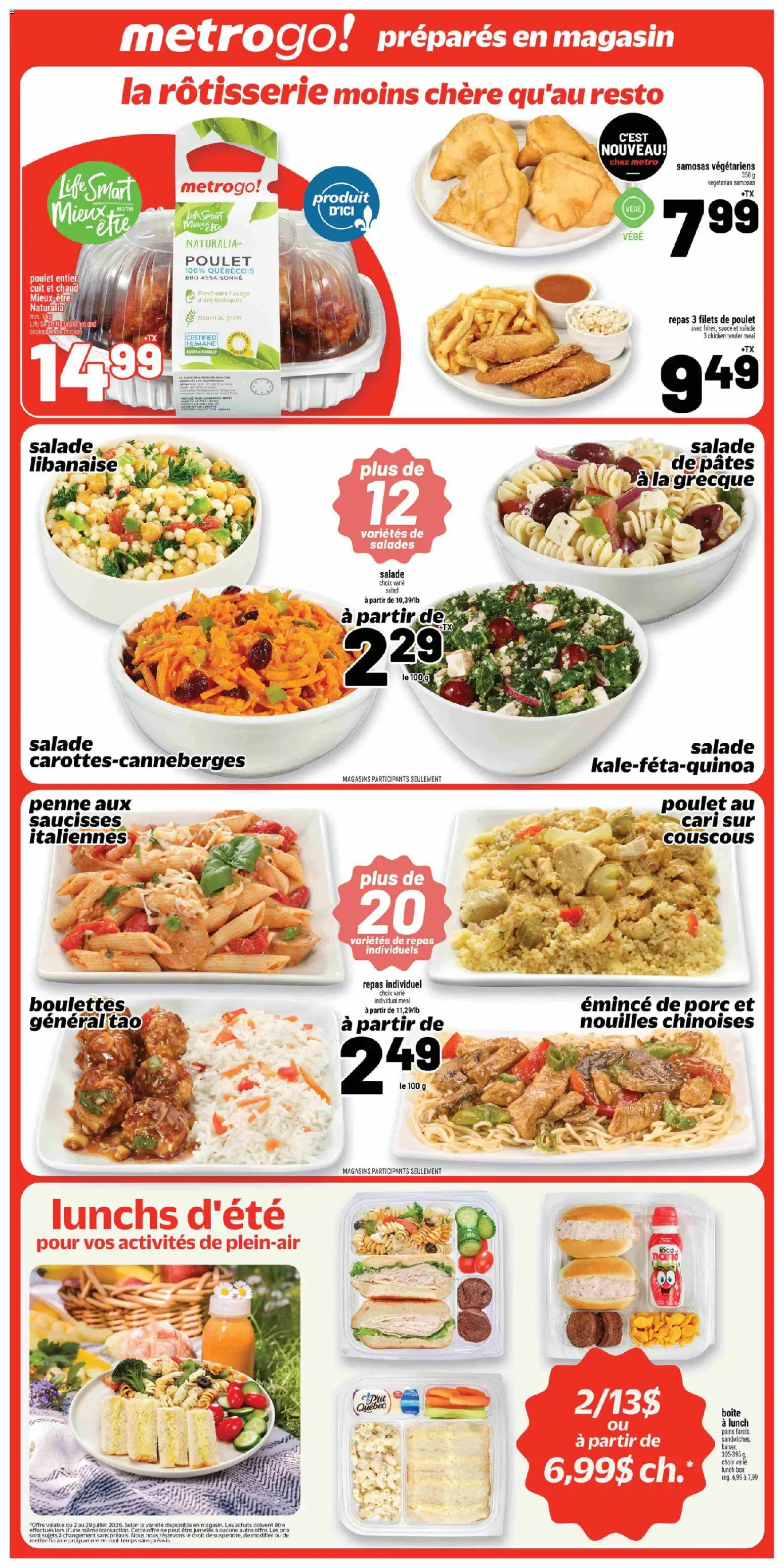 Metro flyer valid from Jul 2, 2026 | Page: 14 | Products: Salad, Box, Chicken