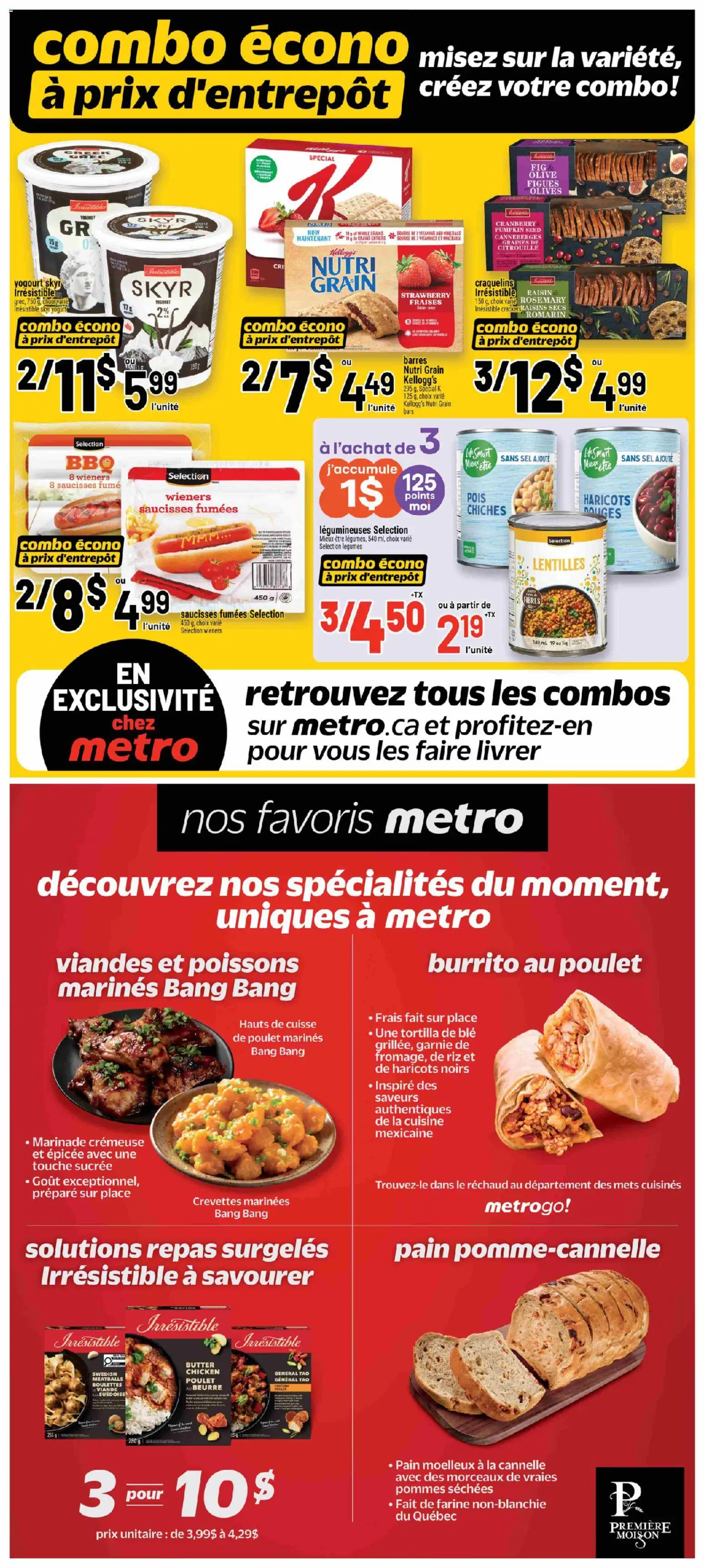 Metro flyer valid from Oct 1, 2026 | Page: 4 | Products: Raisins, Legumes, Olives, Butter