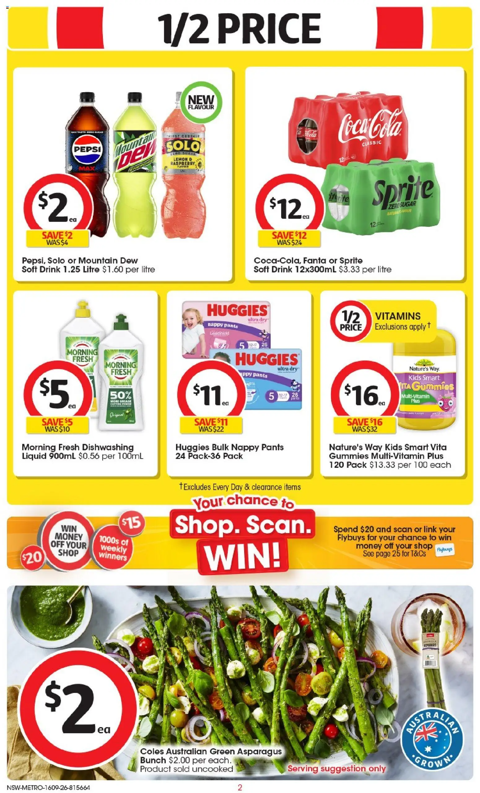 Coles catalogue - valid from 16/09/2026 | Page: 3 | Products: Pepsi, Lemon, Asparagus, Fanta
