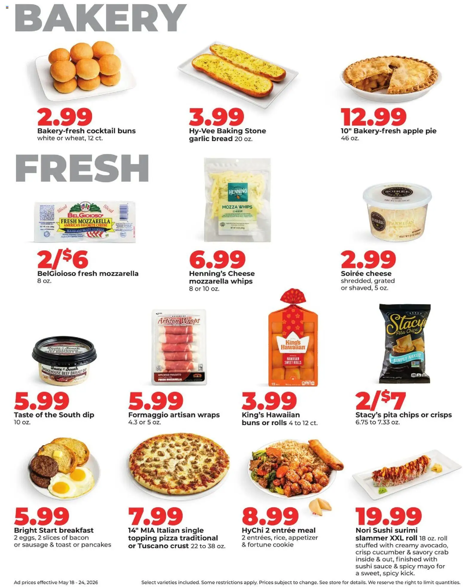 HyVee Weekly Ad - valid from 18.05.2026 | Page: 22 | Products: Bakery, Bread, Beef, Sausage