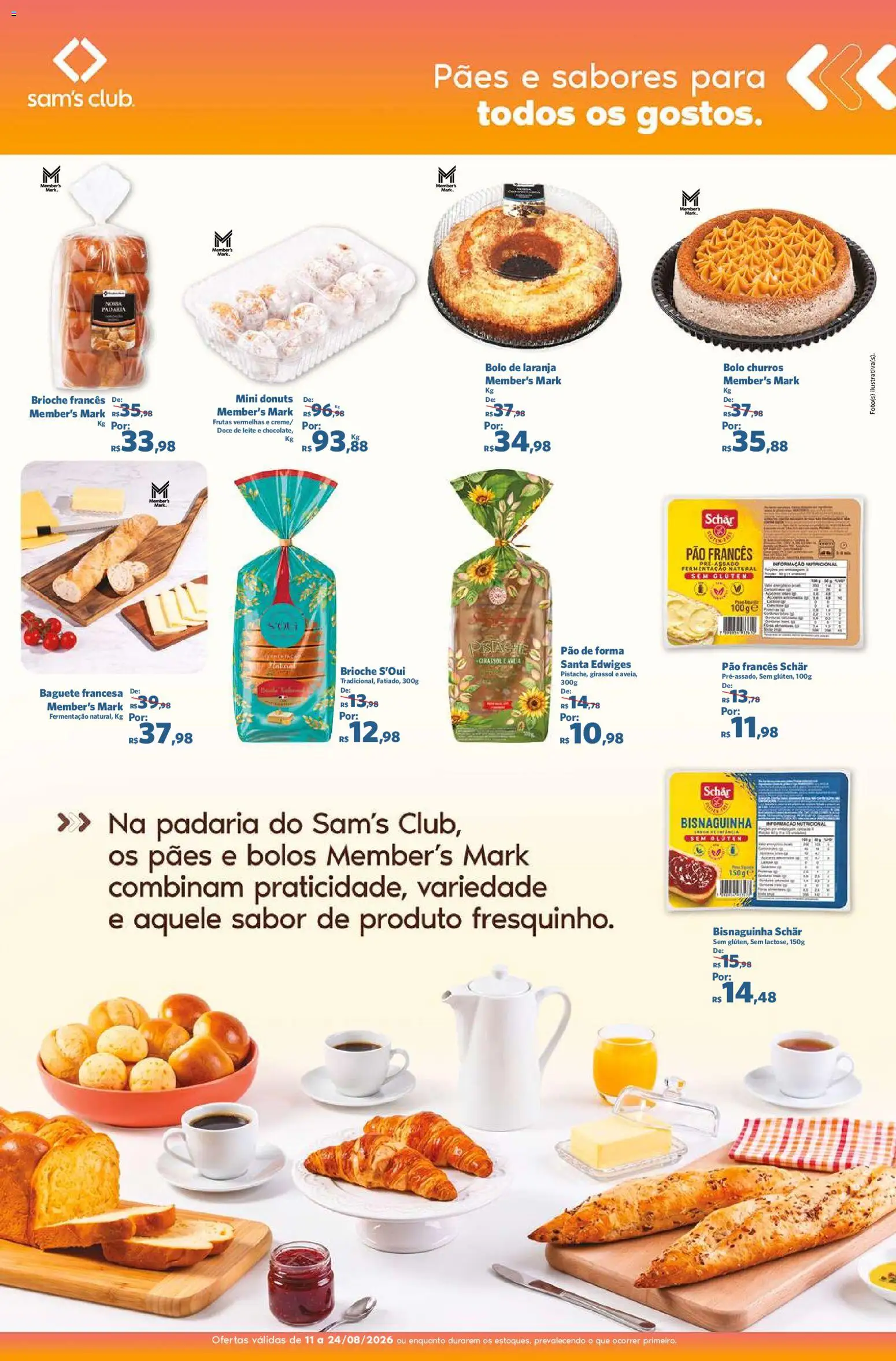 Sam's Club Folheto - válido de 11/08/2026 | Página: 11 | Produtos: Frutas vermelhas, Leite, Pão, Pão francês