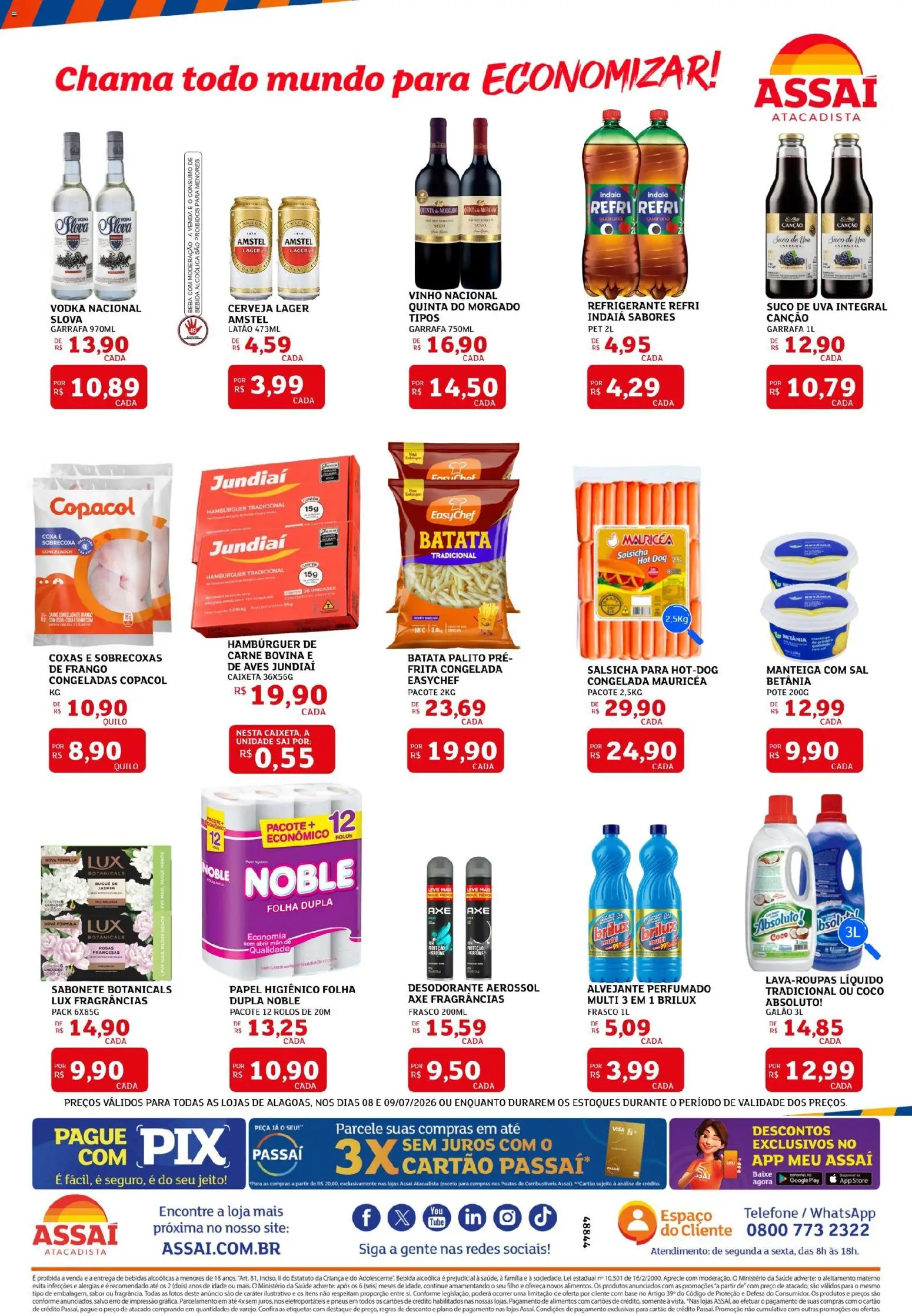 Assaí Atacadista Folheto - válido de 08/07/2026 | Página: 2 | Produtos: Perfume, Desodorante, Vodka, Sal