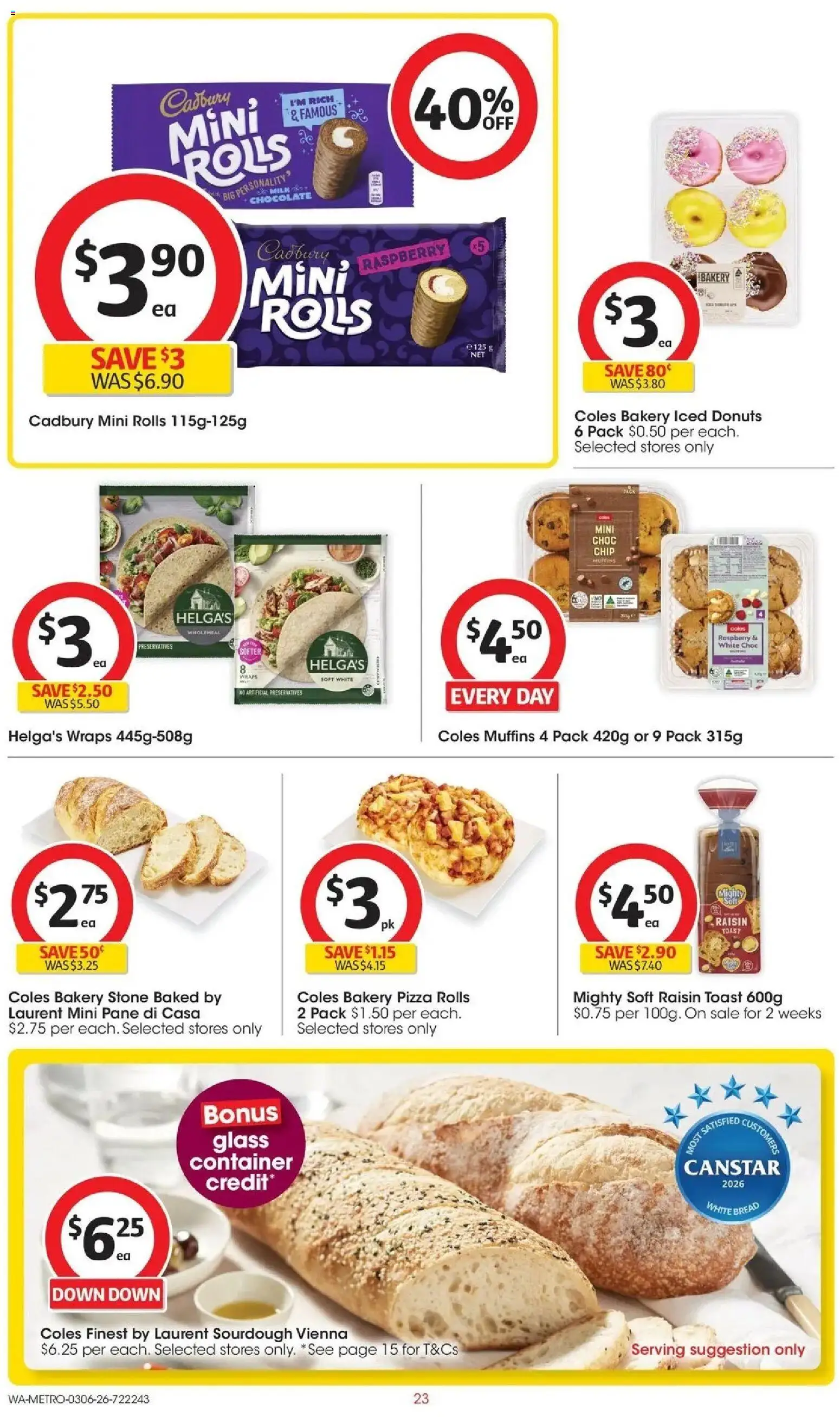 Coles catalogue - valid from 02.06.2026 | Page: 23 | Products: Milk, Bread, Chocolate, Muffins