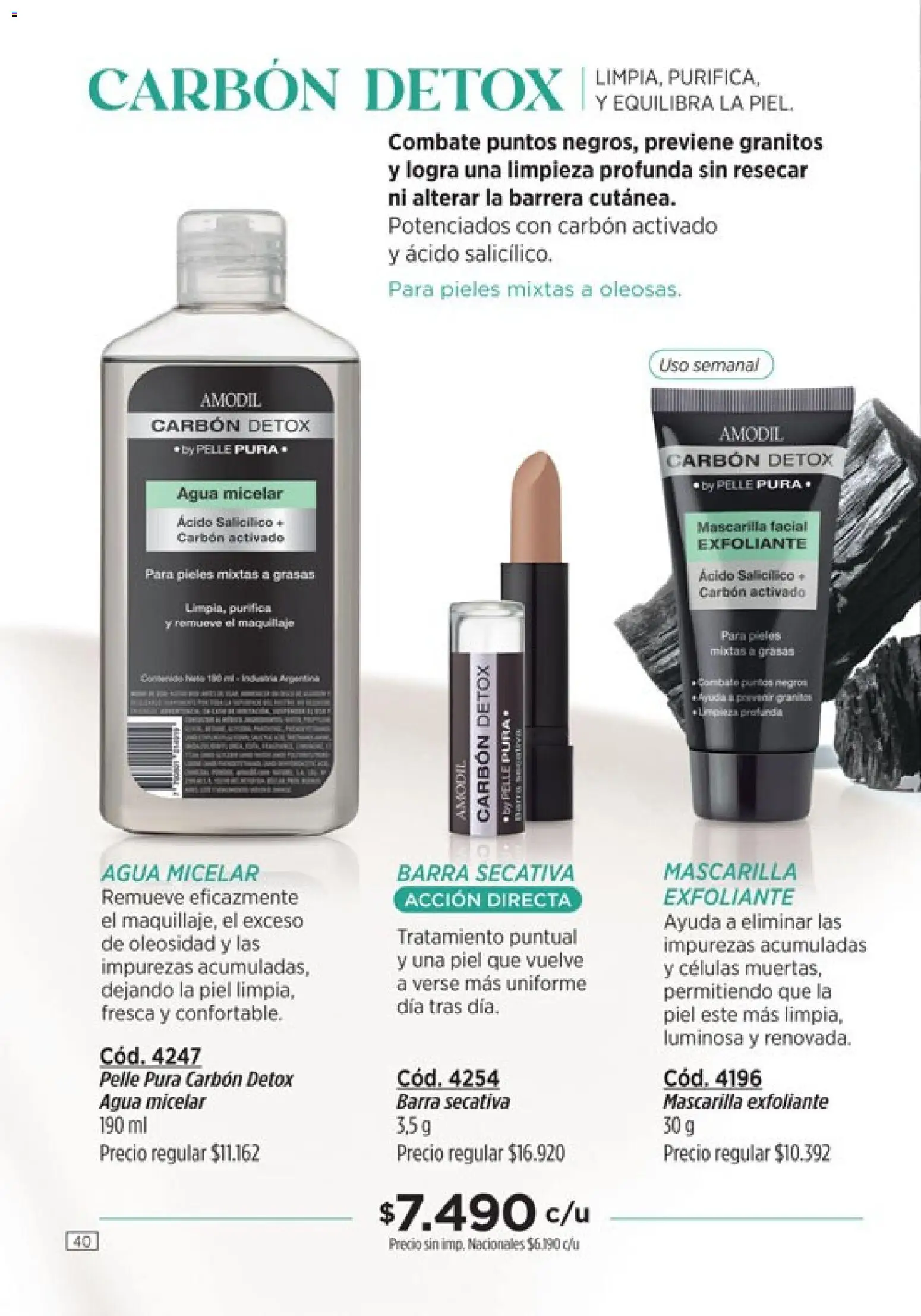 Catálogo Amodil Campaña 9 │ válido desde el 05.05.2026 | Página: 40 | Productos: Mascarilla, Maquillaje, Agua