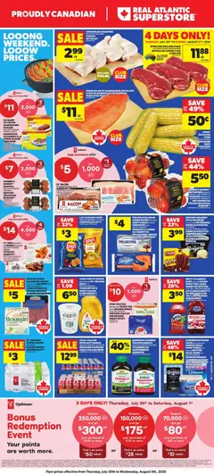 Preview of Atlantic Superstore weekly flyer / circulaire from shop Atlantic Superstore valid from Jul 30, 2026 | Page: 1